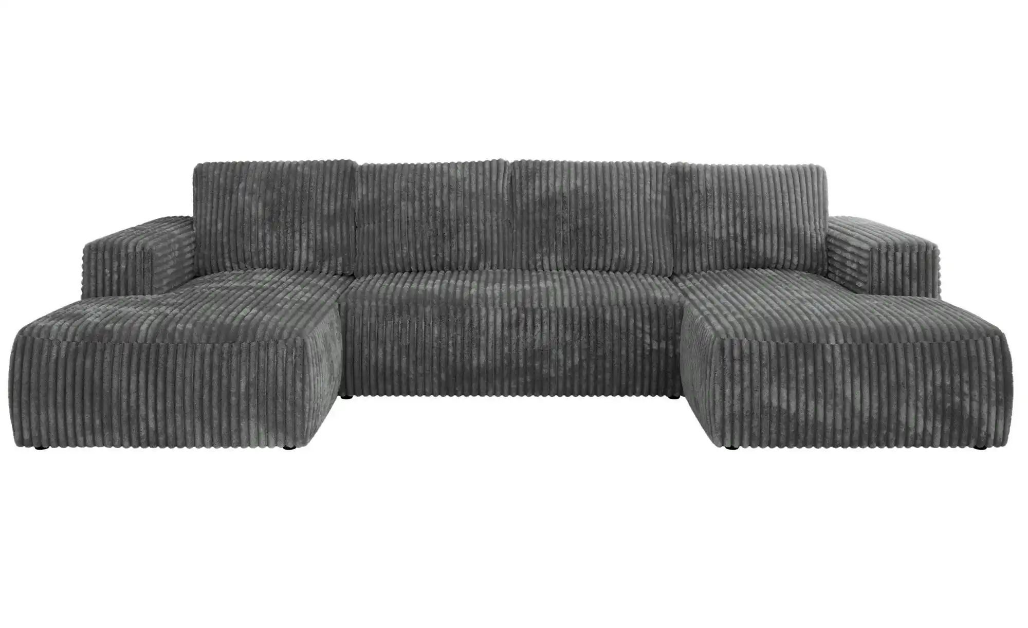 Wohnlandschaft mit Schlaffunktion Trentino ¦ grau ¦ Maße (cm): B: 334 H: 91 günstig online kaufen