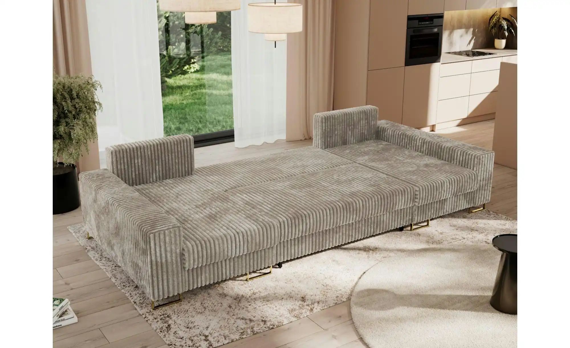 Wohnlandschaft mit Schlaffunktion Dorain ¦ braun ¦ Maße (cm): B: 312 H: 95 günstig online kaufen