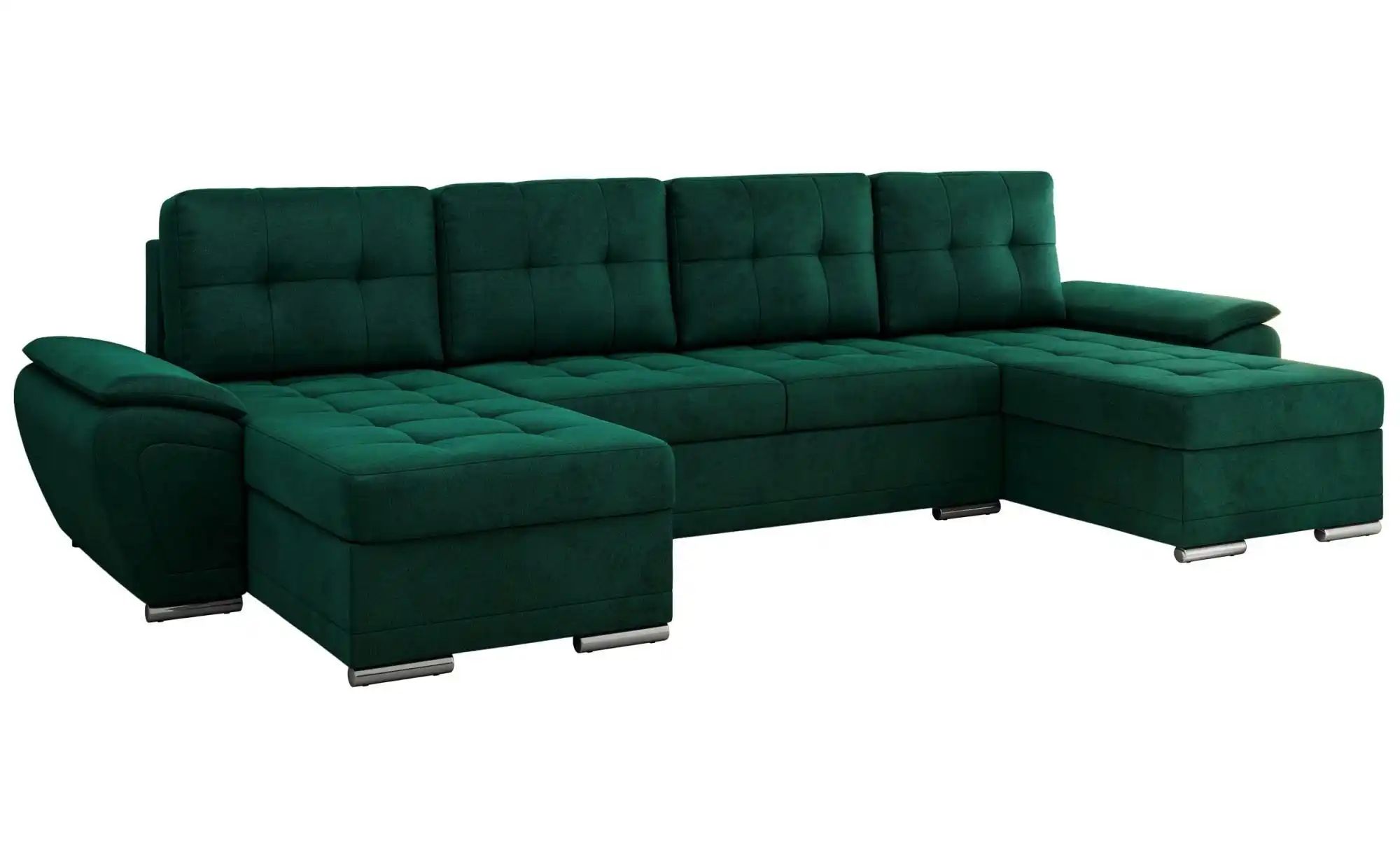 Wohnlandschaft mit Schlaffunktion Umbria ¦ grün ¦ Maße (cm): B: 336 H: 85 P günstig online kaufen