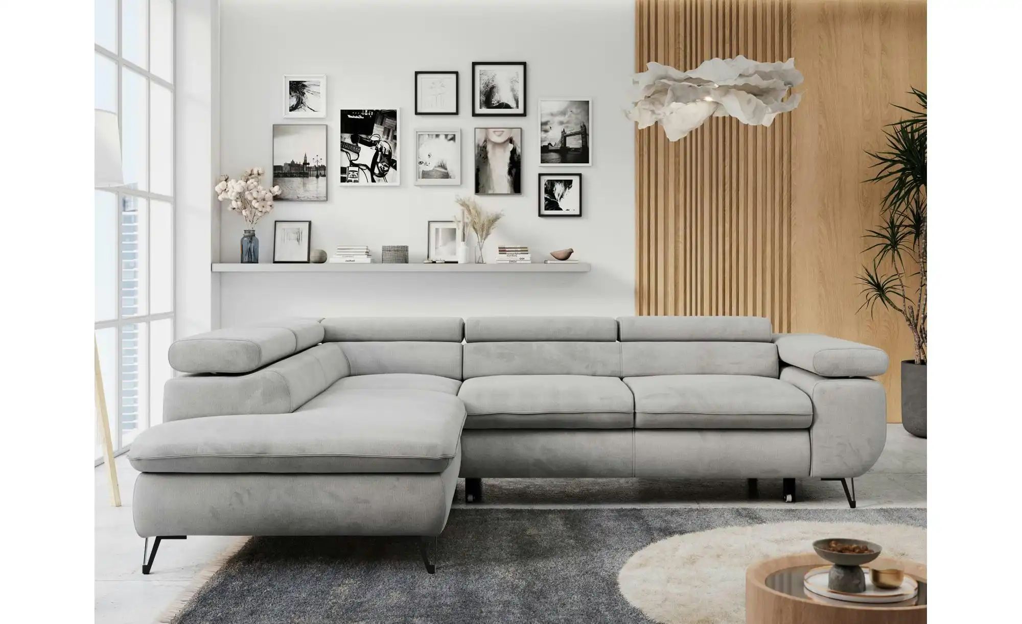 Thumbnail - Ecksofa mit Schlaffunktion Peter ¦ grau ¦ Maße (cm): B: 273 H: 76 Polstermöbel > Sofas > Ecksofas - Höffner