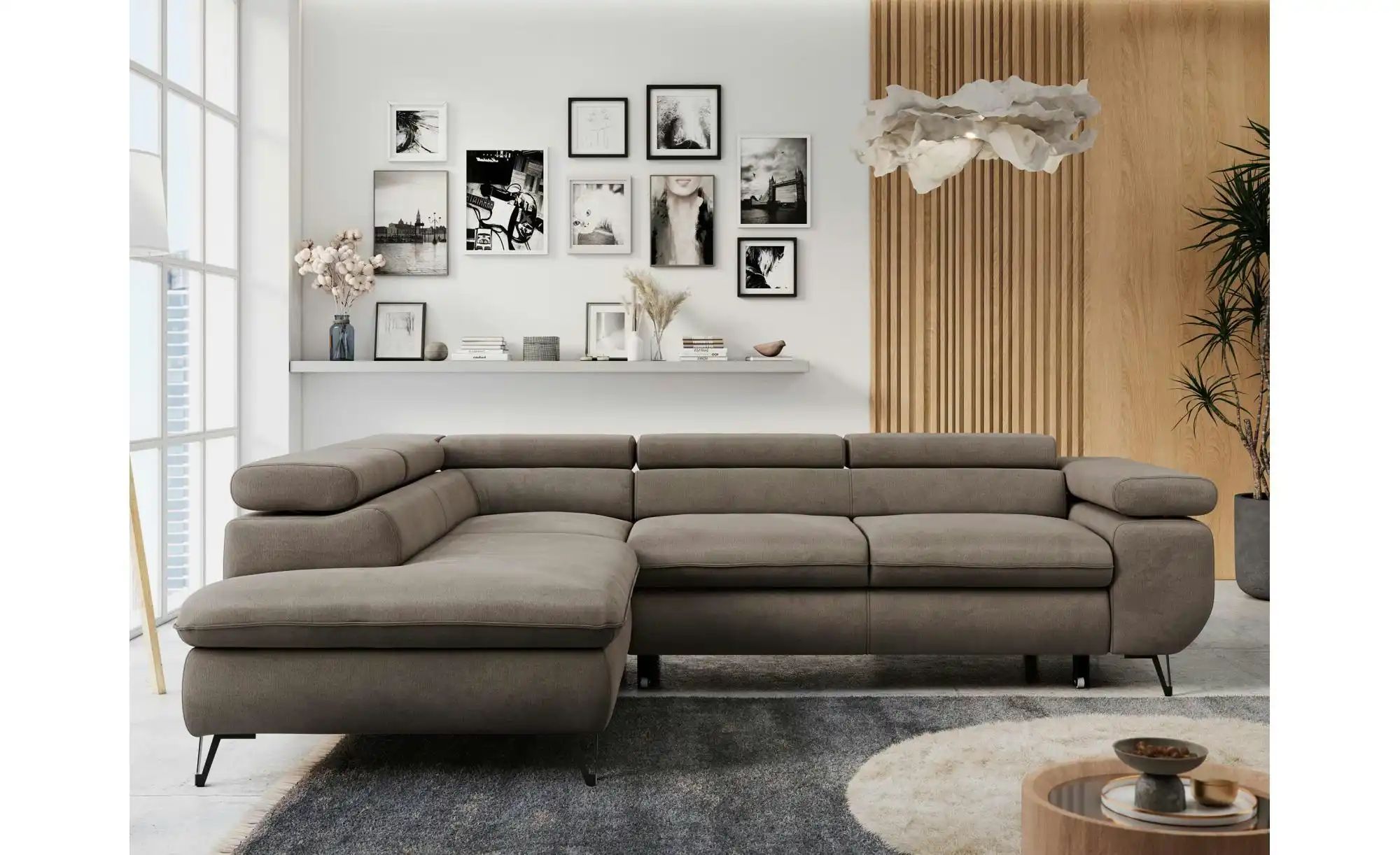 Thumbnail - Ecksofa mit Schlaffunktion Peter ¦ braun ¦ Maße (cm): B: 273 H: 76 Polstermöbel > Sofas > Ecksofas - Höffner