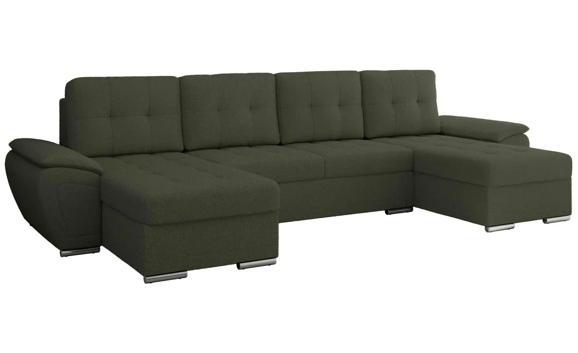 Wohnlandschaft mit Schlaffunktion Umbria ¦ grün ¦ Maße (cm): B: 336 H: 85 P günstig online kaufen