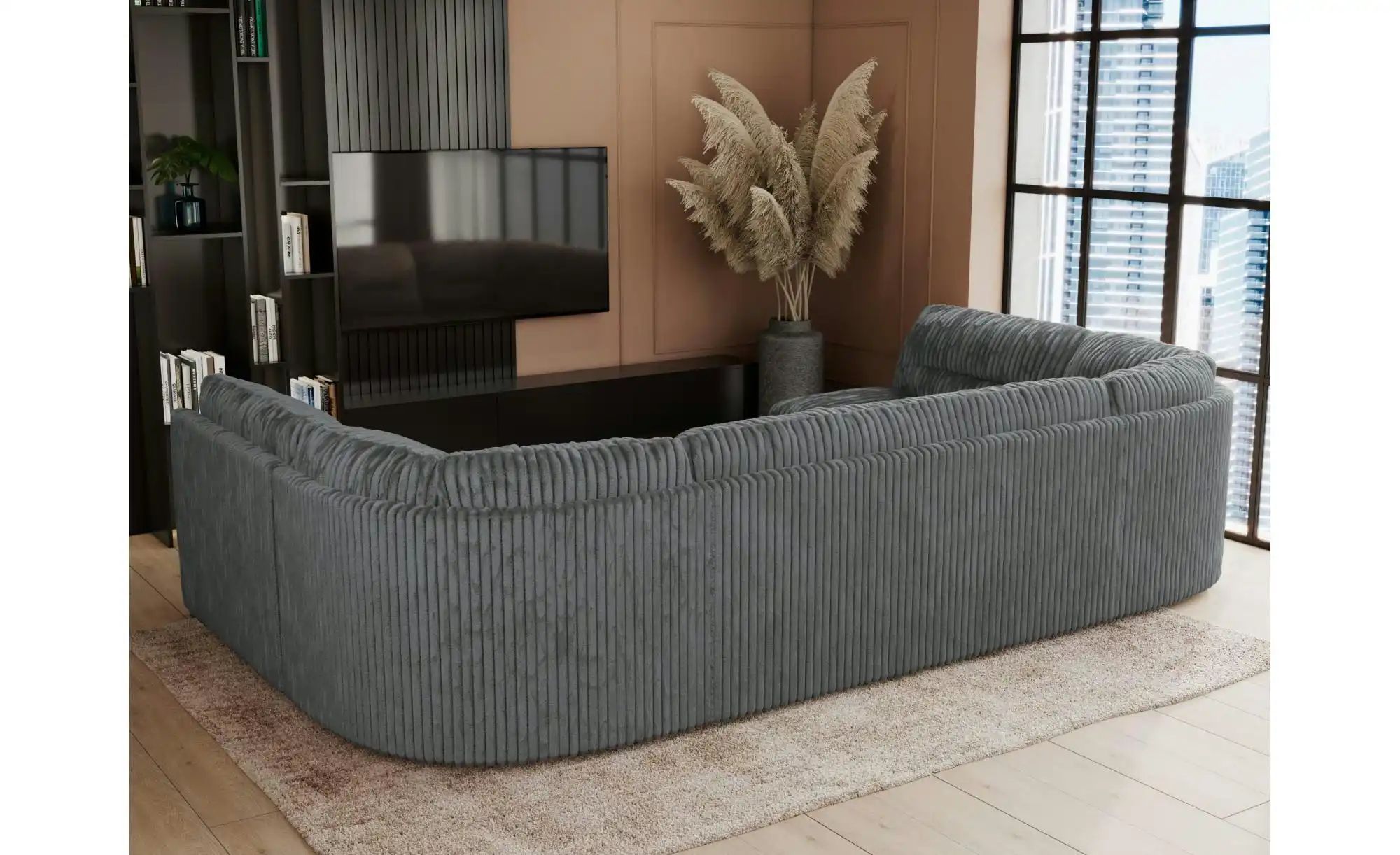 Wohnlandschaft mit Schlaffunktion Comodo ¦ grau ¦ Maße (cm): B: 340 H: 93 P günstig online kaufen