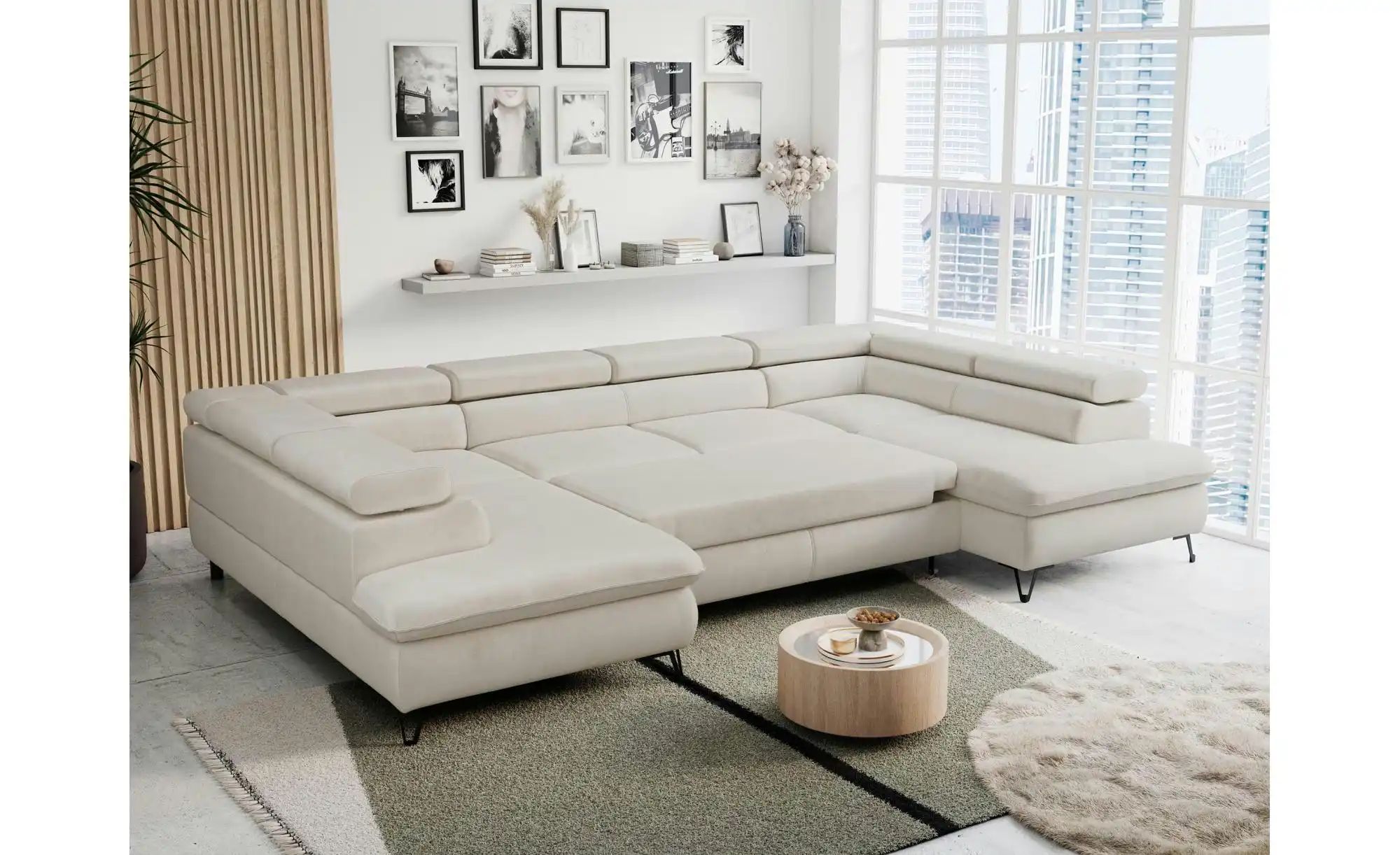 Thumbnail - Wohnlandschaft Peter ¦ creme ¦ Maße (cm): B: 346 H: 76 Polstermöbel > Sofas > Wohnlandschaften - Höffner