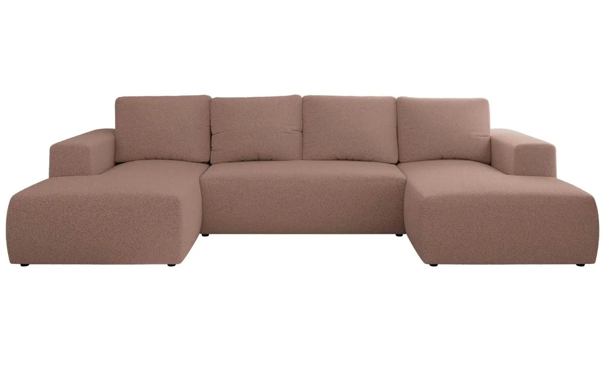 Wohnlandschaft mit Schlaffunktion Trentino  rosa/pink  Maße (cm): B: 334 H: 91 | 05904968295414