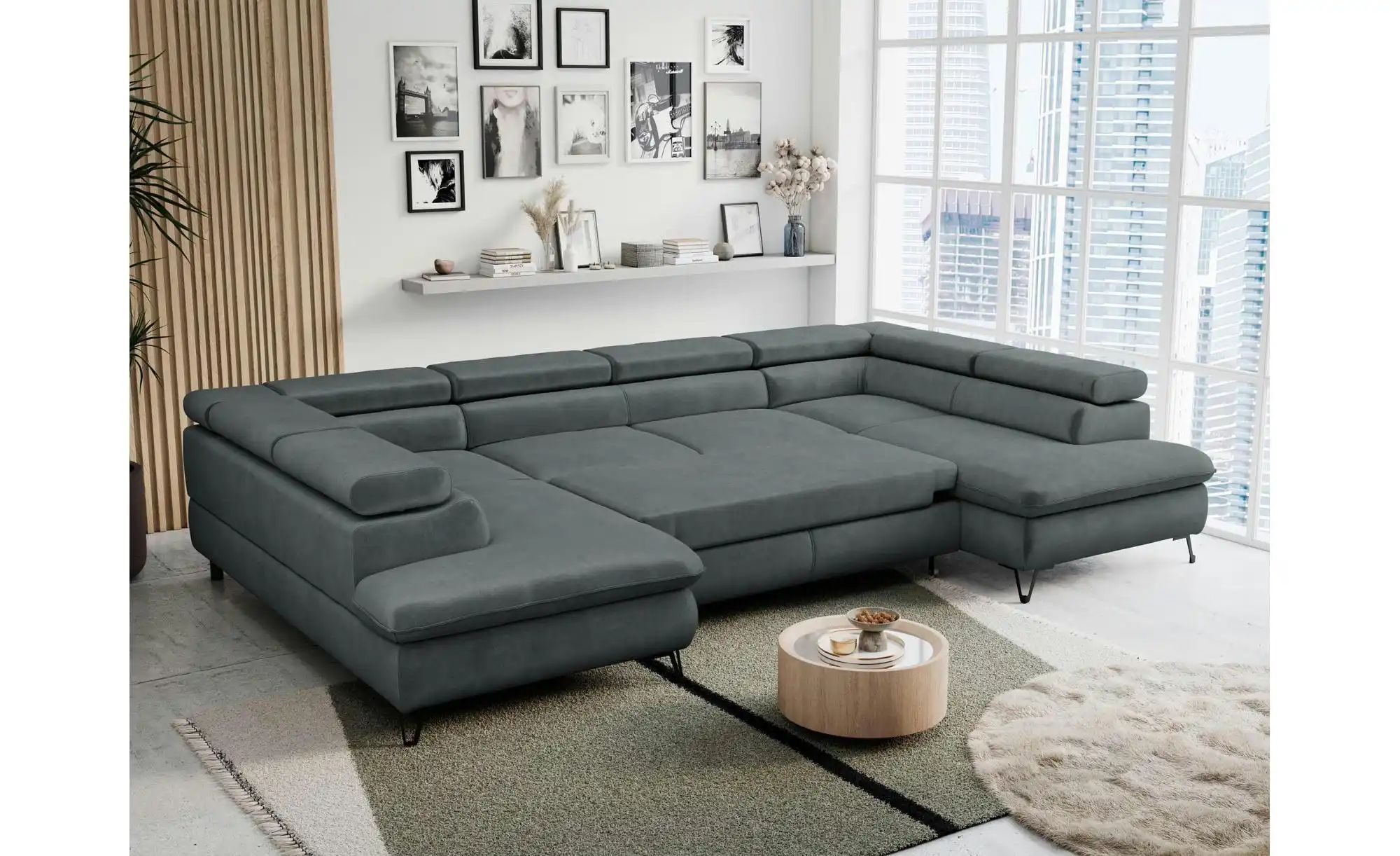 Thumbnail - Wohnlandschaft  Peter ¦ grau ¦ Maße (cm): B: 346 H: 76 Polstermöbel > Sofas > Wohnlandschaften - Höffner