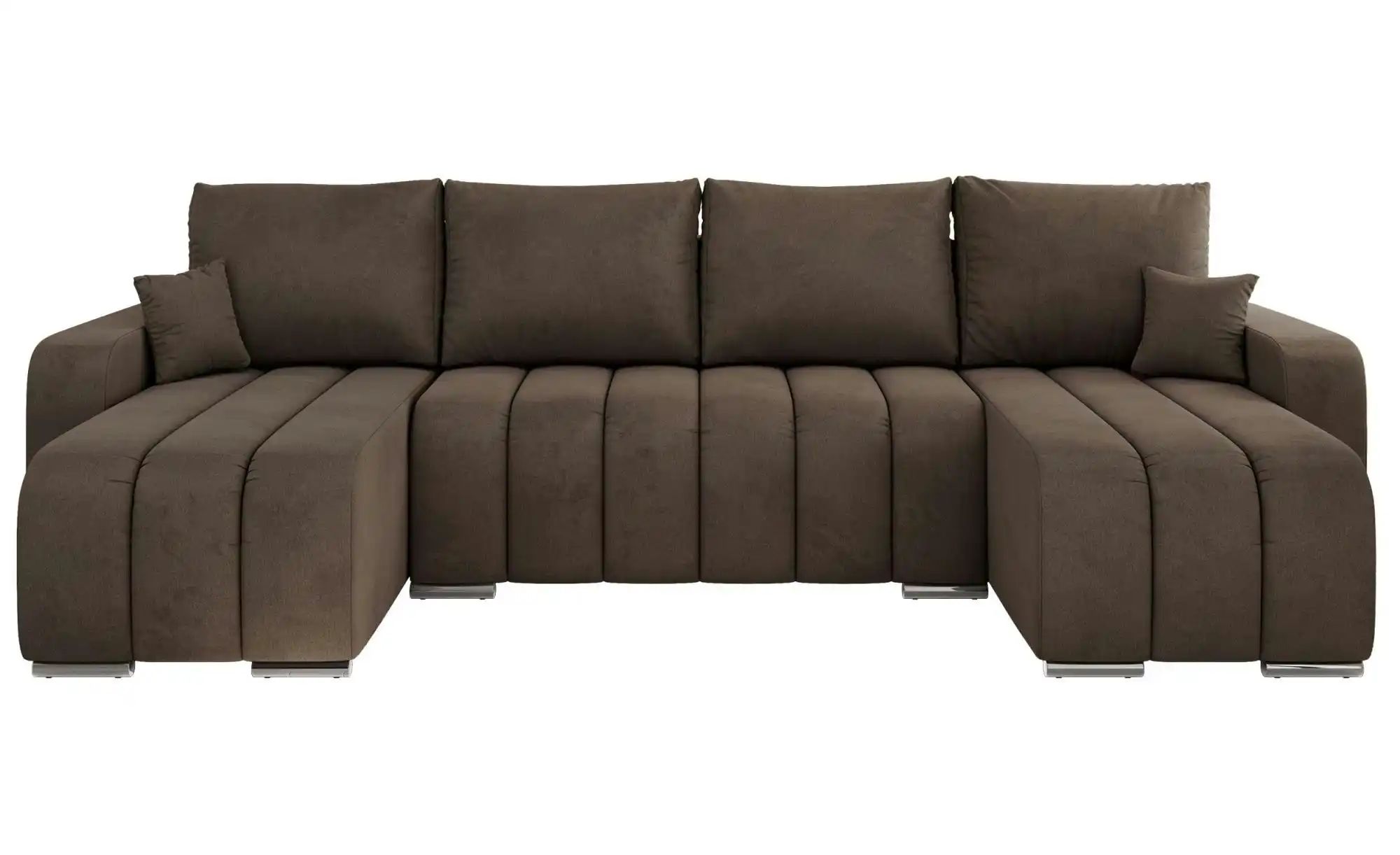 Wohnlandschaft mit Schlaffunktion Kirasso ¦ braun ¦ Maße (cm): B: 320 H: 86 Polstermöbel > Sofas > Schlafsofas - Höffner
