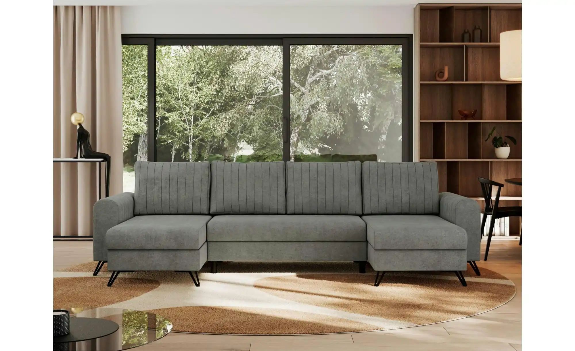 Thumbnail - Wohnlandschaft Grau   ¦ grau ¦ Maße (cm): B: 312 H: 90 Polstermöbel > Sofas > Schlafsofas - Höffner