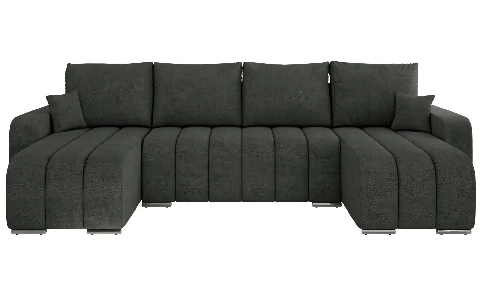 Wohnlandschaft mit Schlaffunktion Kirasso ¦ grau ¦ Maße (cm): B: 320 H: 86 Polstermöbel > Sofas > Schlafsofas - Höffner