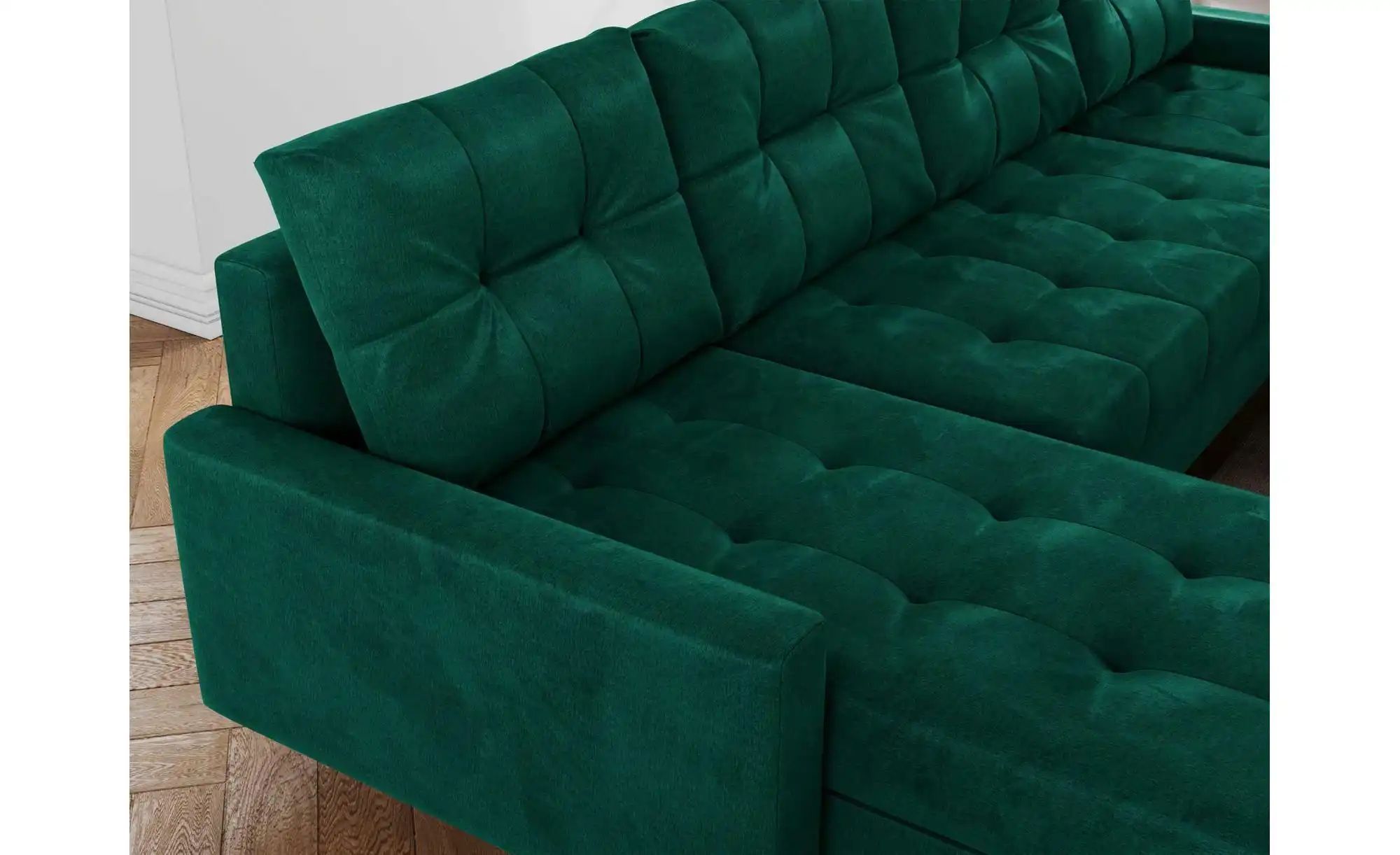 Thumbnail - Wohnlandschaft mit Schlaffunktion Astra ¦ grün ¦ Maße (cm): B: 290 H: 75 Polstermöbel > Sofas > Wohnlandschaften - Höffn...