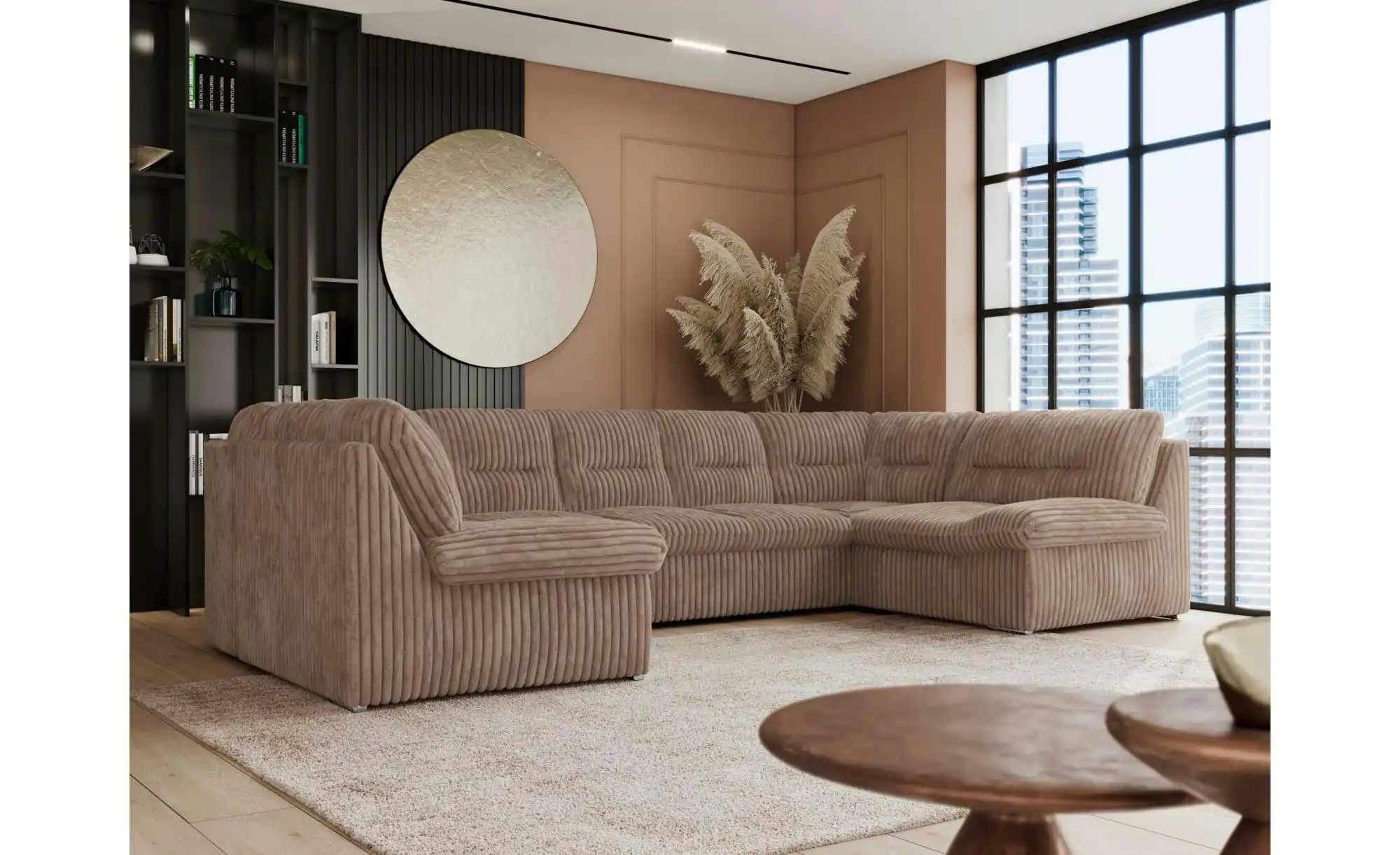 Wohnlandschaft mit Schlaffunktion Comodo ¦ braun ¦ Maße (cm): B: 340 H: 93 günstig online kaufen