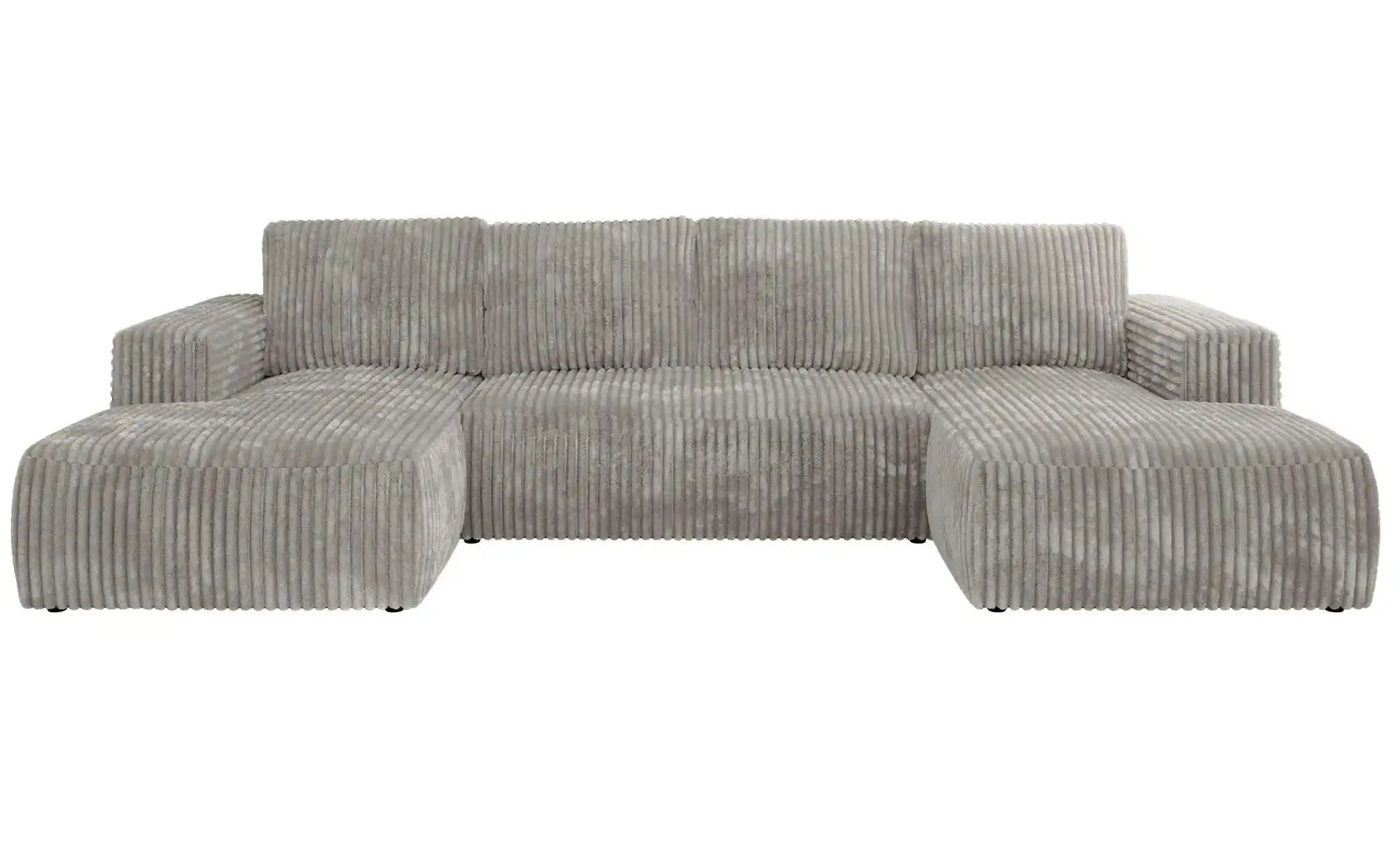 Wohnlandschaft mit Schlaffunktion Trentino ¦ grau ¦ Maße (cm): B: 334 H: 91 günstig online kaufen