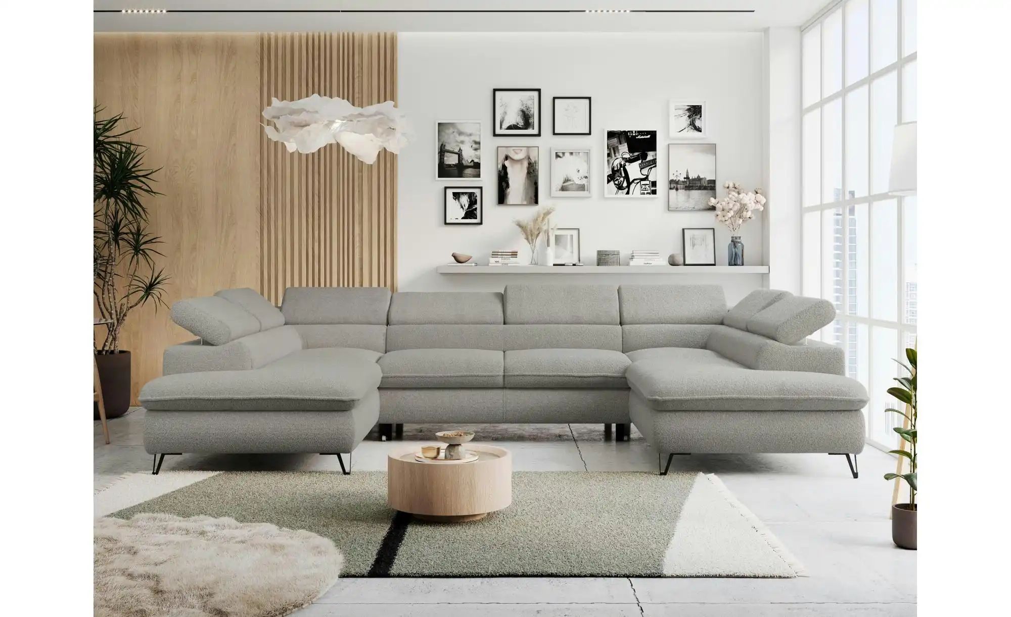 Thumbnail - Wohnlandschaft  Peter ¦ grau ¦ Maße (cm): B: 346 H: 76 Polstermöbel > Sofas > Wohnlandschaften - Höffner