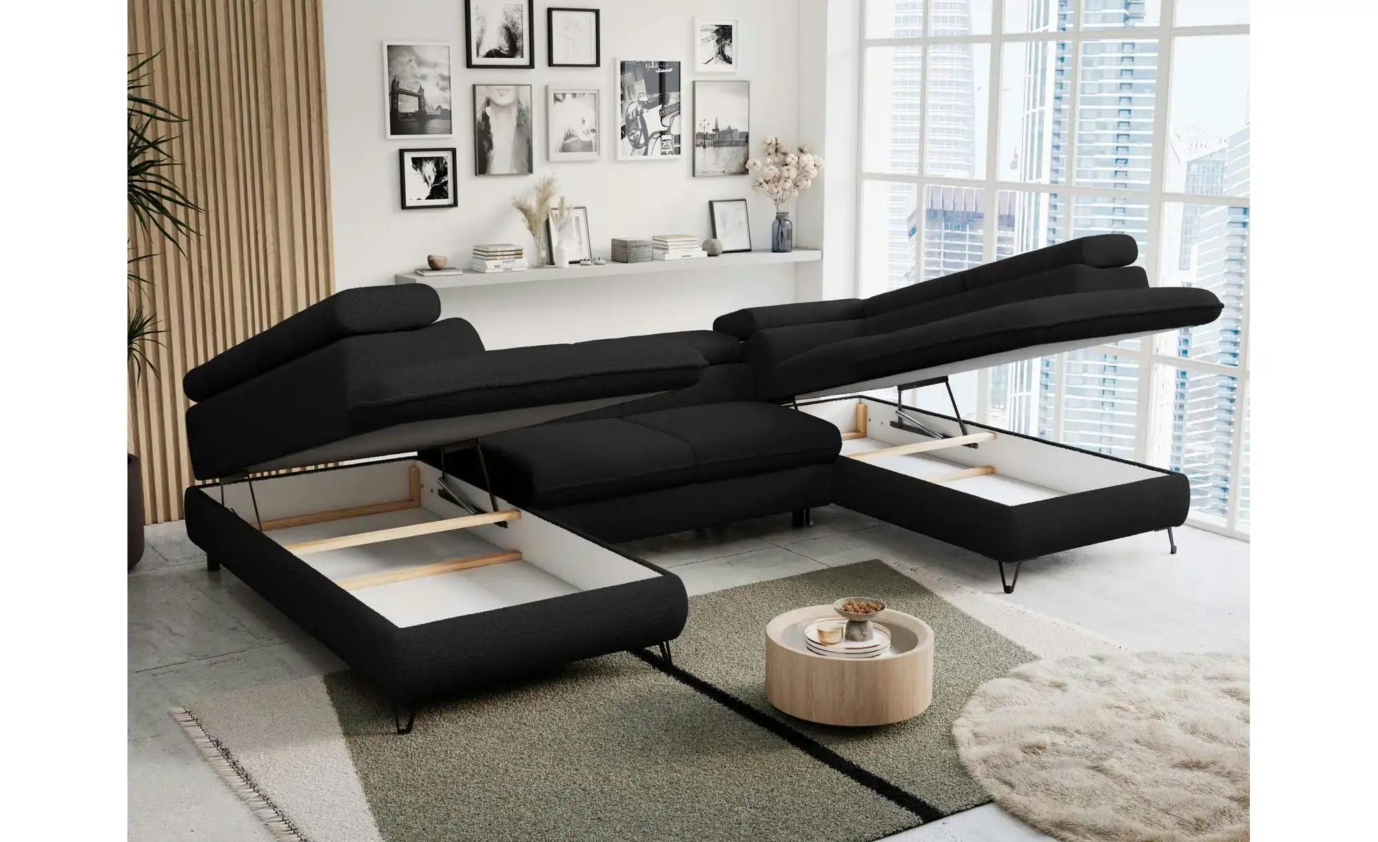 Wohnlandschaft  Peter ¦ schwarz ¦ Maße (cm): B: 346 H: 76 Polstermöbel > So günstig online kaufen