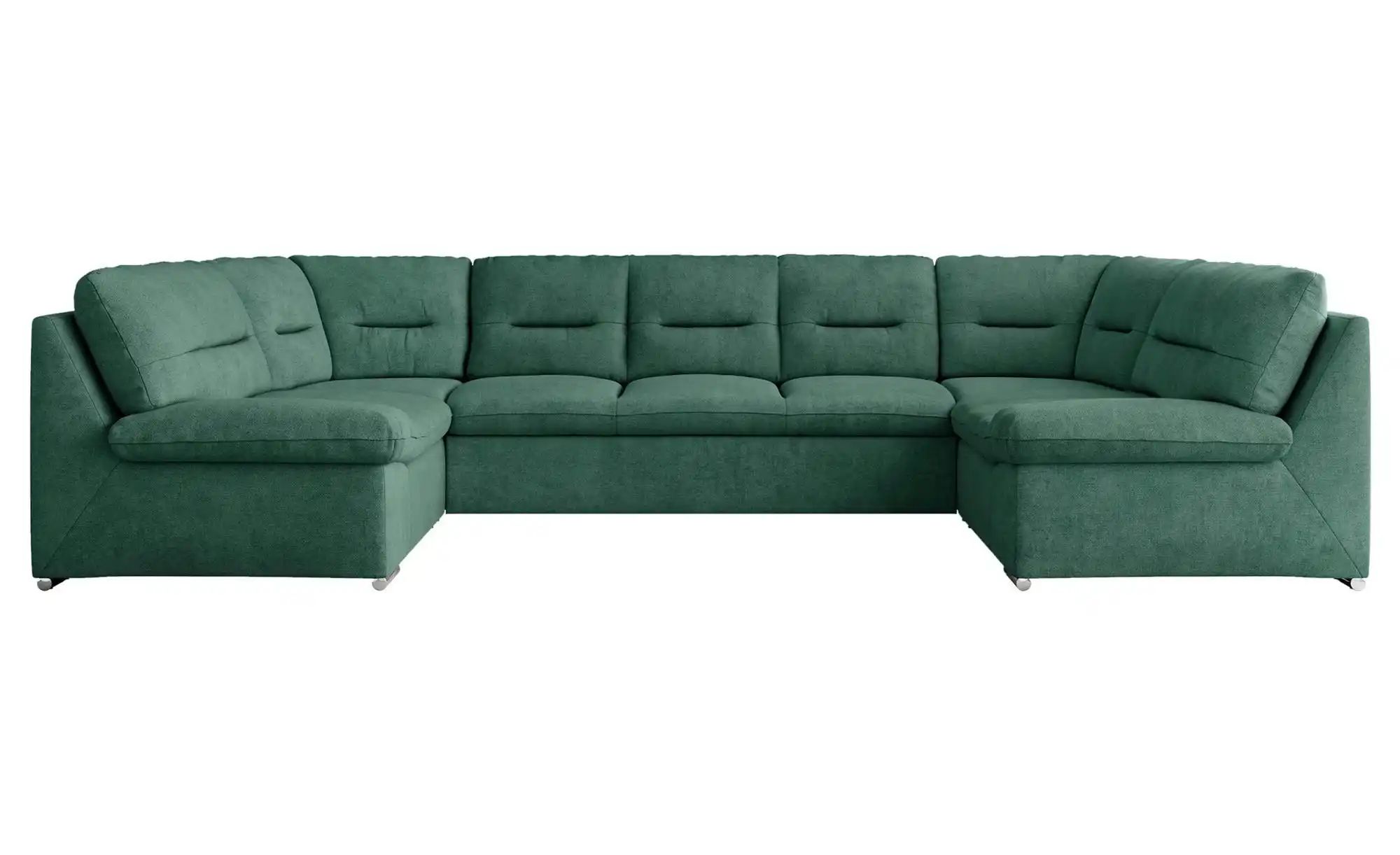 Wohnlandschaft mit Schlaffunktion Comodo  grün  Maße (cm): B: 340 H: 93 | 05904968280564