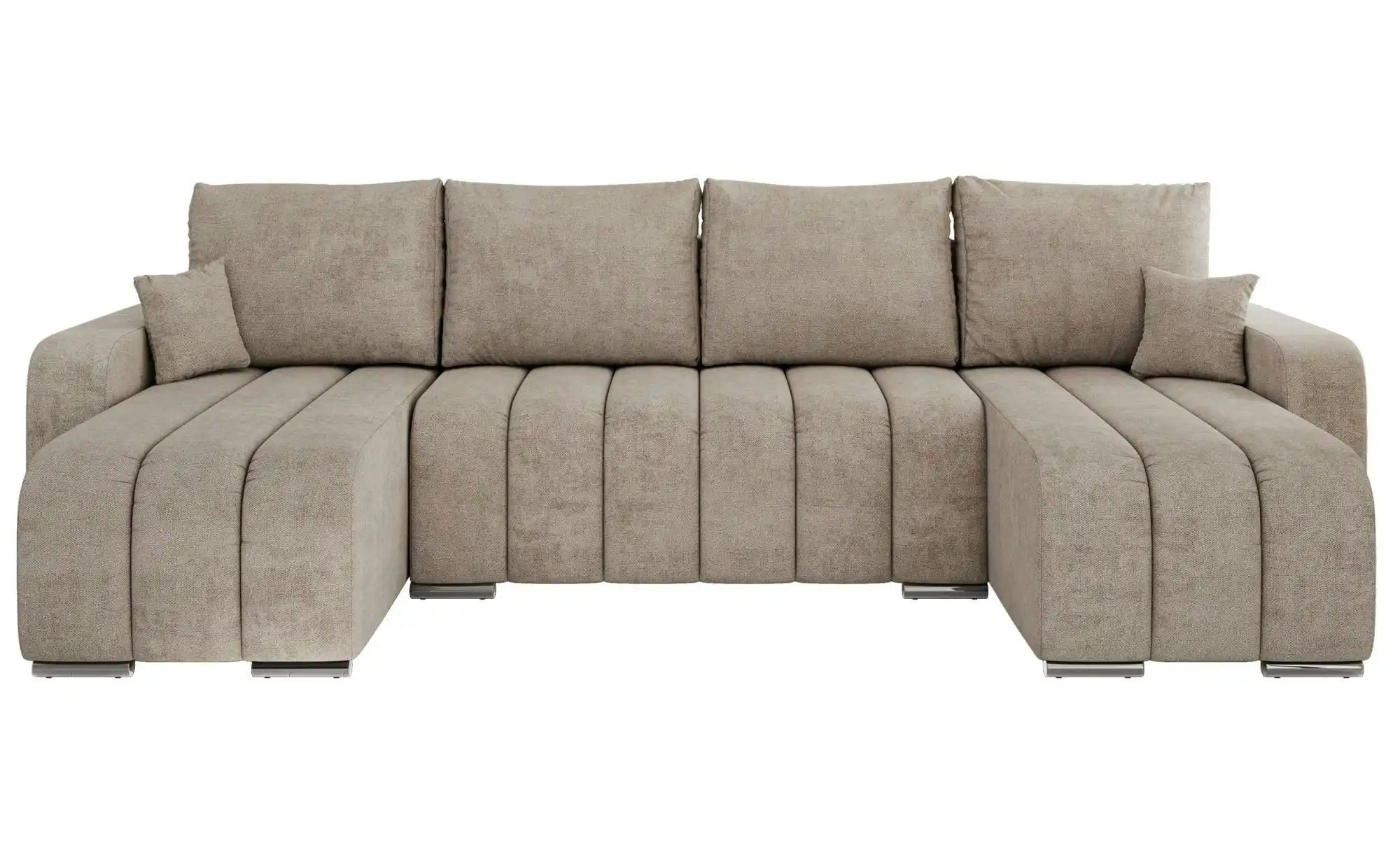 Wohnlandschaft mit Schlaffunktion Kirasso ¦ beige ¦ Maße (cm): B: 320 H: 86 Polstermöbel > Sofas > Schlafsofas - Höffner