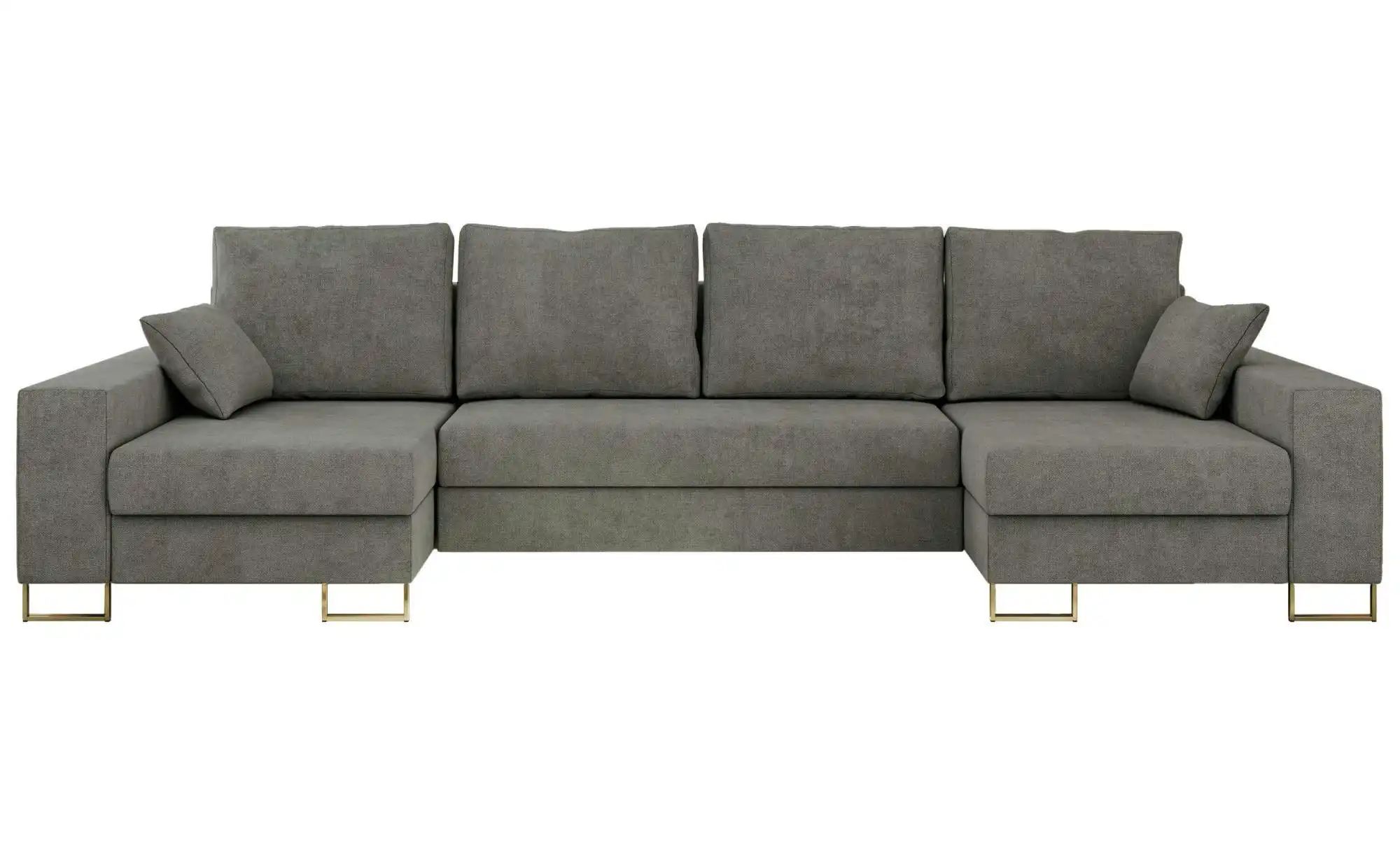 Wohnlandschaft mit Schlaffunktion Dorain  grau  Maße (cm): B: 312 H: 95 | 05904968300873