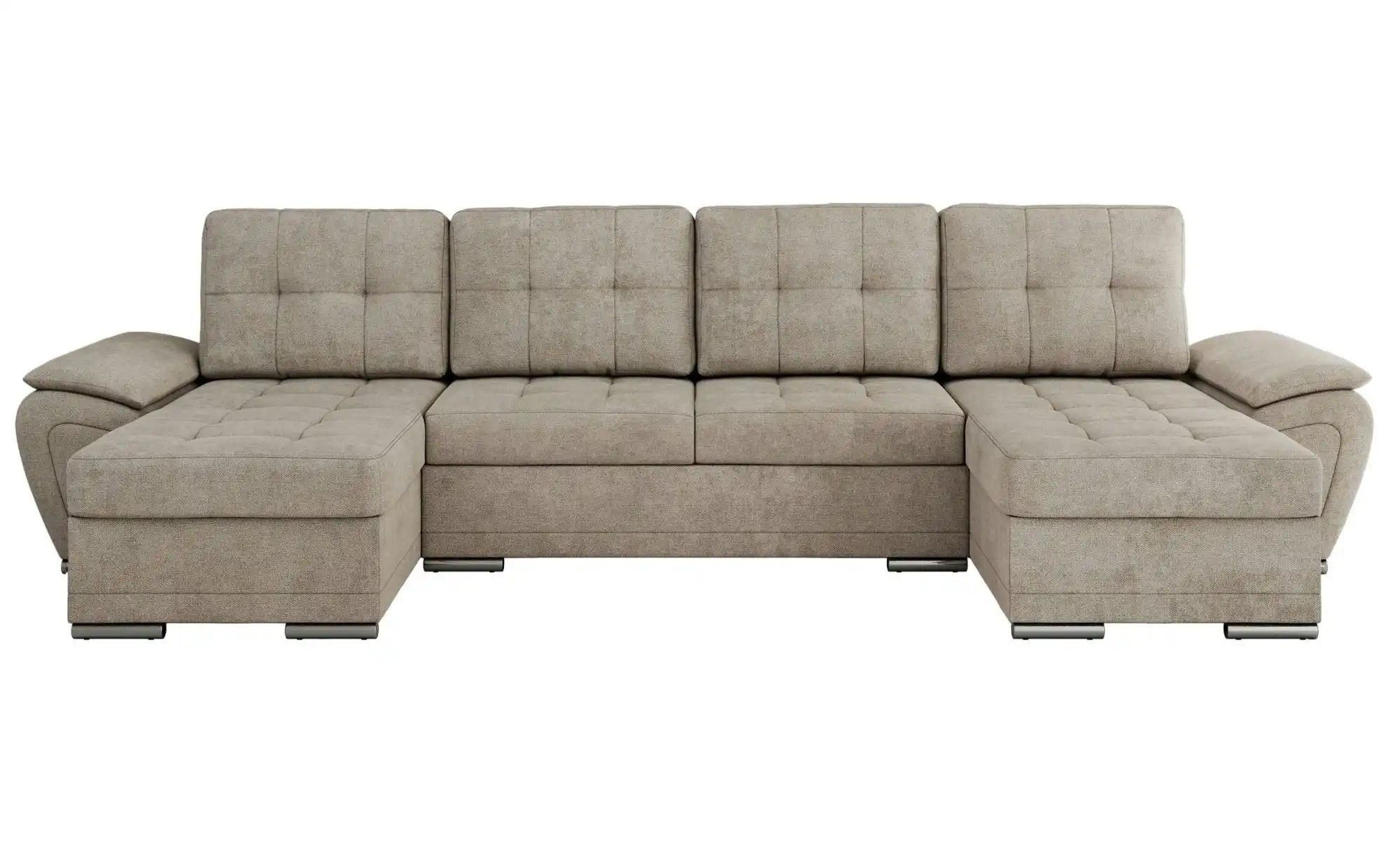 Wohnlandschaft mit Schlaffunktion Umbria ¦ beige ¦ Maße (cm): B: 336 H: 85 günstig online kaufen