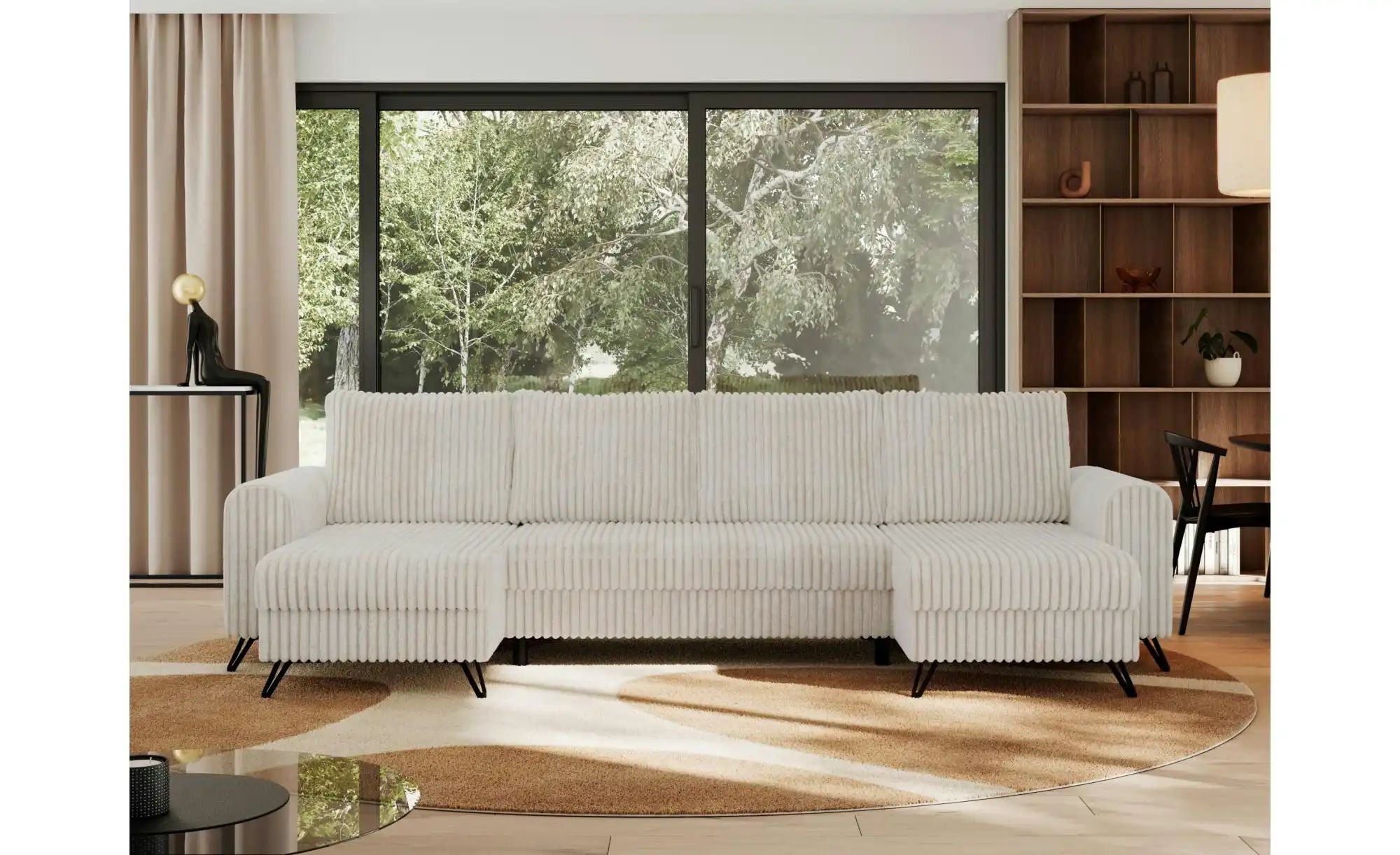 Wohnlandschaft Beige   ¦ beige ¦ Maße (cm): B: 312 H: 90 Polstermöbel > Sof günstig online kaufen