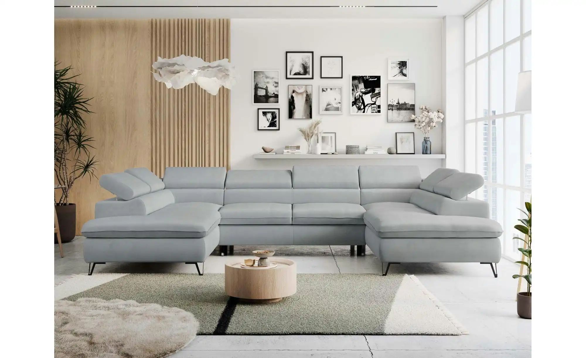 Thumbnail - Wohnlandschaft  Peter ¦ grau ¦ Maße (cm): B: 346 H: 76 Polstermöbel > Sofas > Wohnlandschaften - Höffner