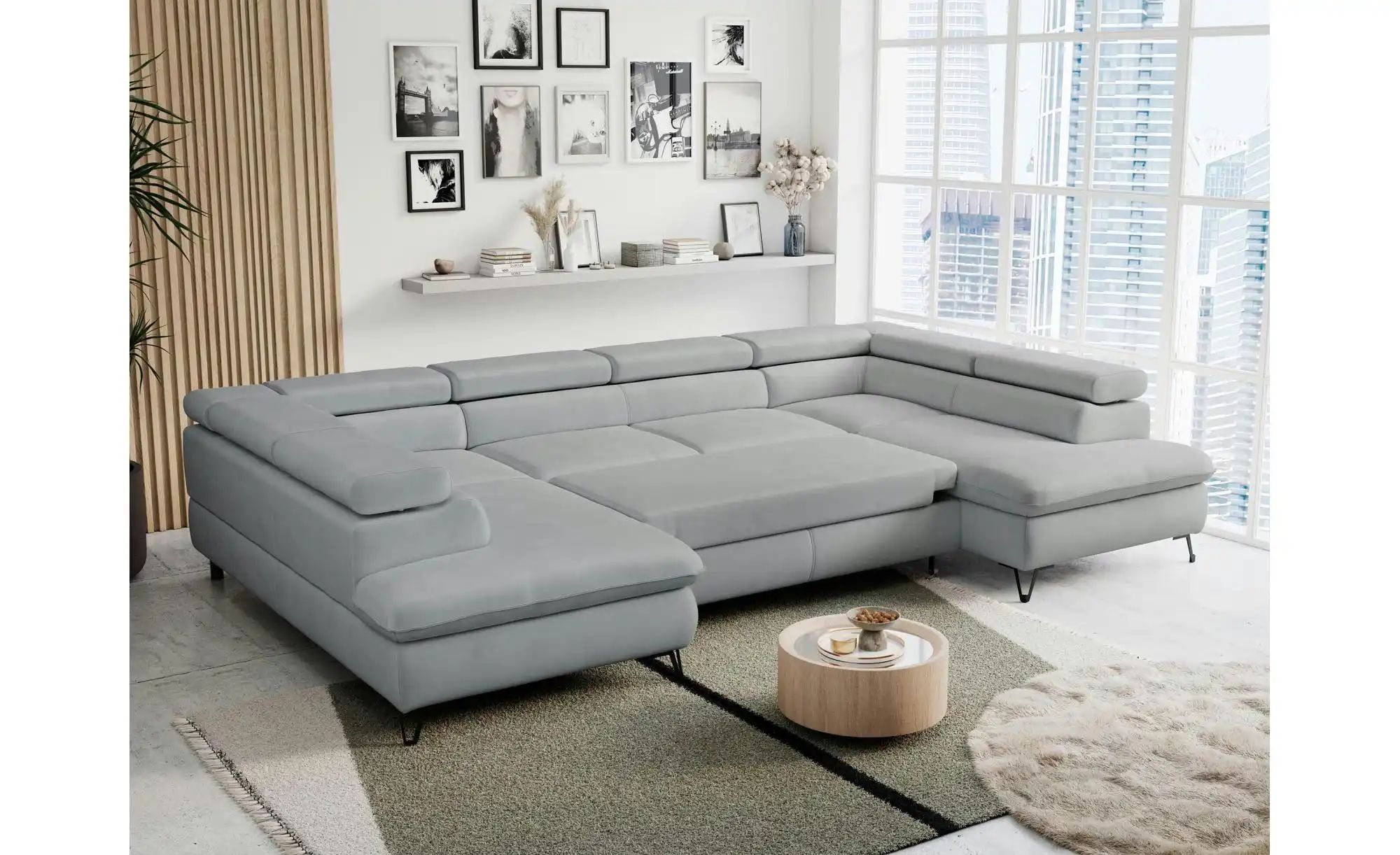 Thumbnail - Wohnlandschaft  Peter ¦ grau ¦ Maße (cm): B: 346 H: 76 Polstermöbel > Sofas > Wohnlandschaften - Höffner