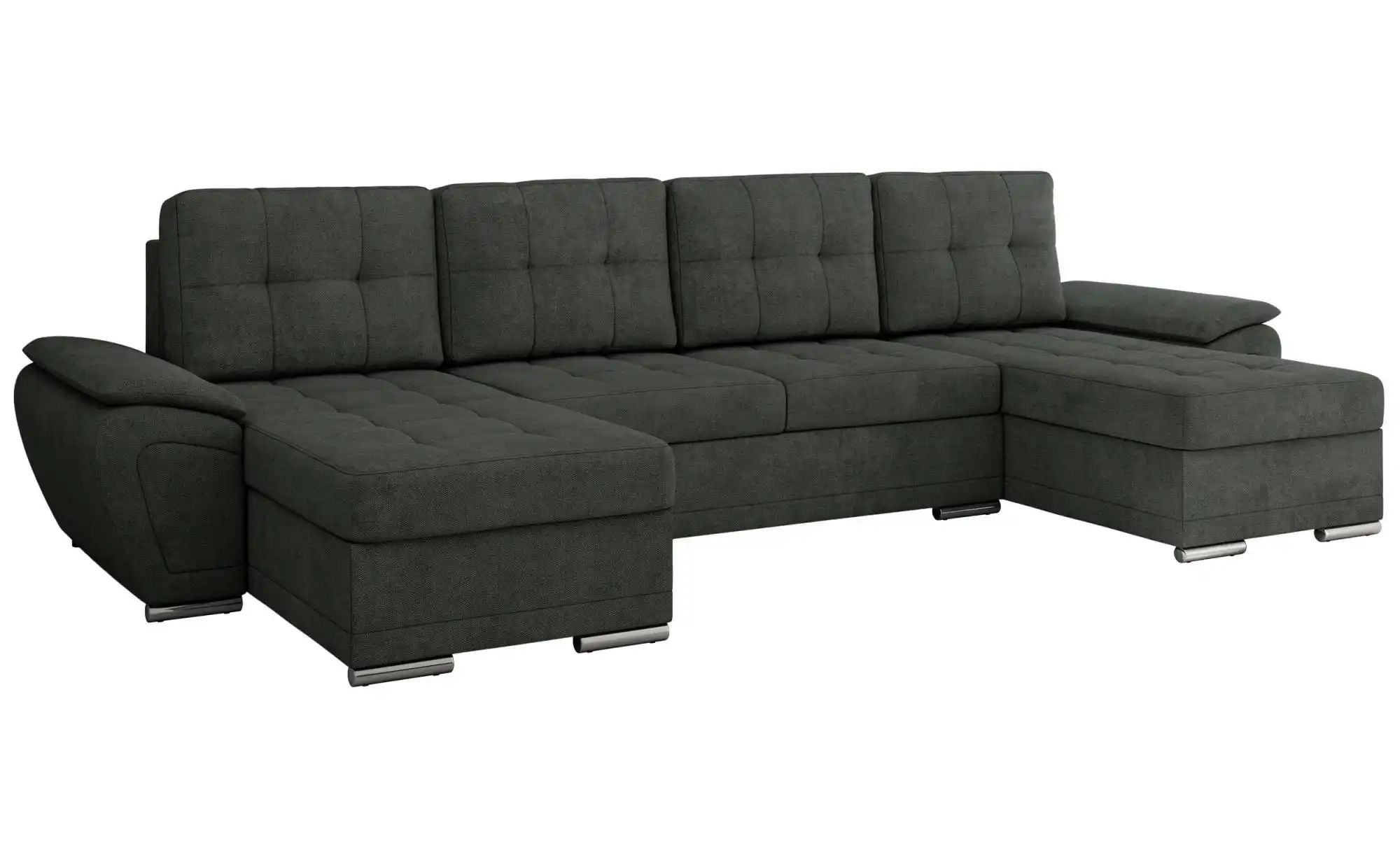 Thumbnail - Wohnlandschaft mit Schlaffunktion Umbria ¦ grau ¦ Maße (cm): B: 336 H: 85 Polstermöbel > Sofas > Schlafsofas - Höffner