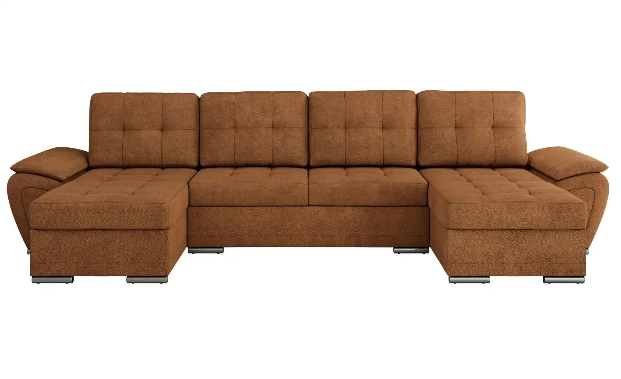 Wohnlandschaft mit Schlaffunktion Umbria ¦ orange ¦ Maße (cm): B: 336 H: 85 günstig online kaufen