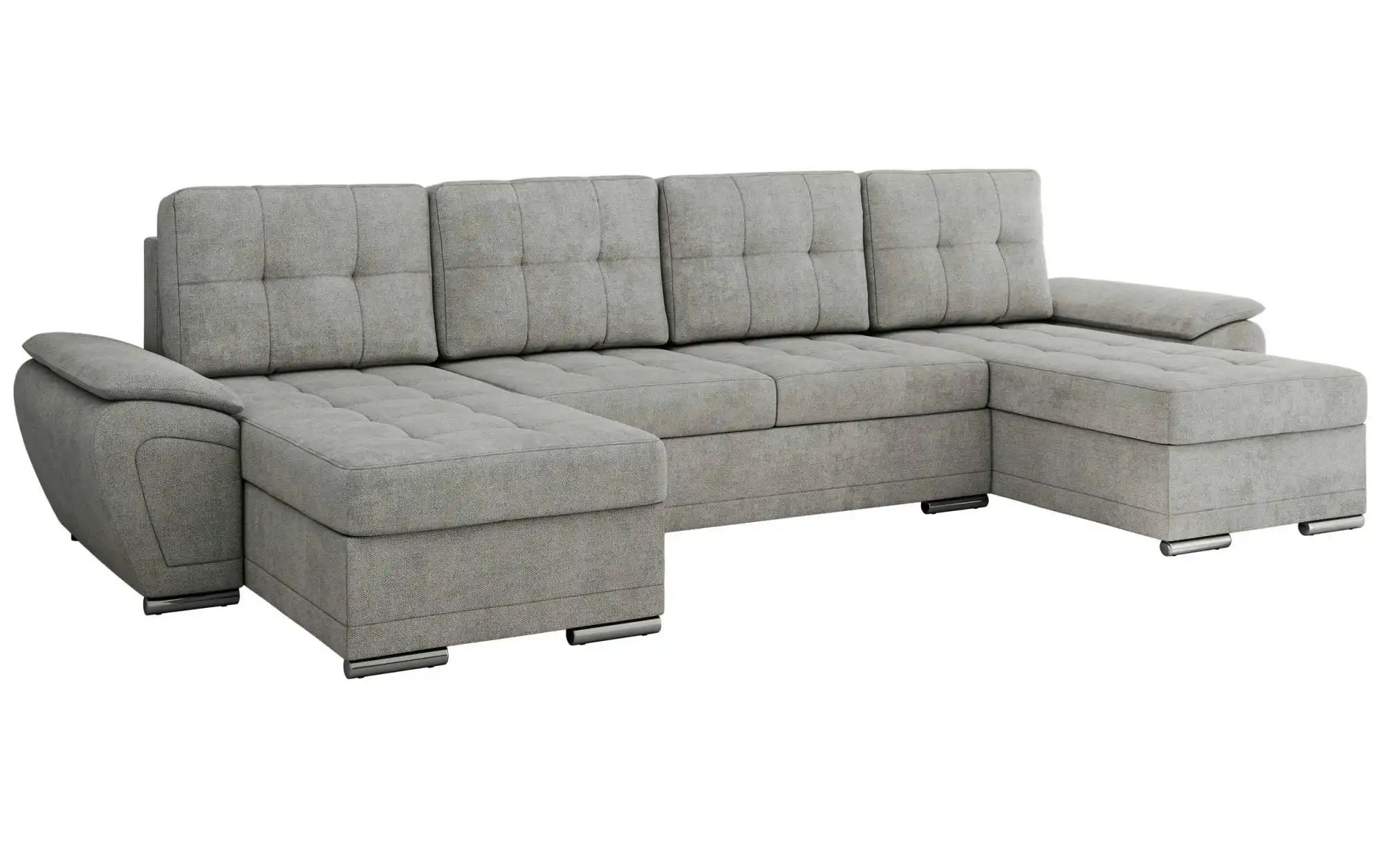 Wohnlandschaft mit Schlaffunktion Umbria ¦ grau ¦ Maße (cm): B: 336 H: 85 P günstig online kaufen