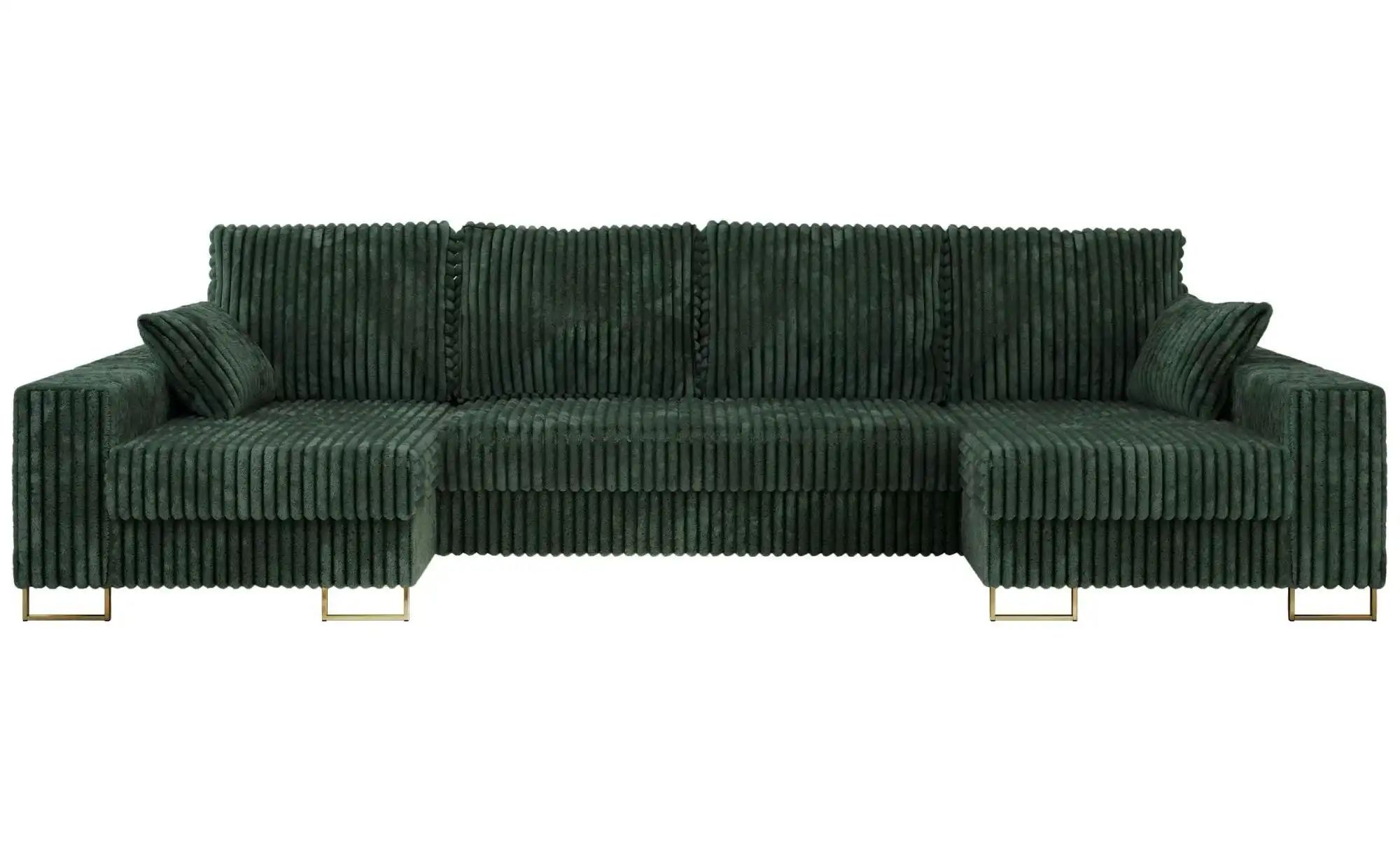 Wohnlandschaft mit Schlaffunktion Dorain ¦ grün ¦ Maße (cm): B: 312 H: 95 P günstig online kaufen