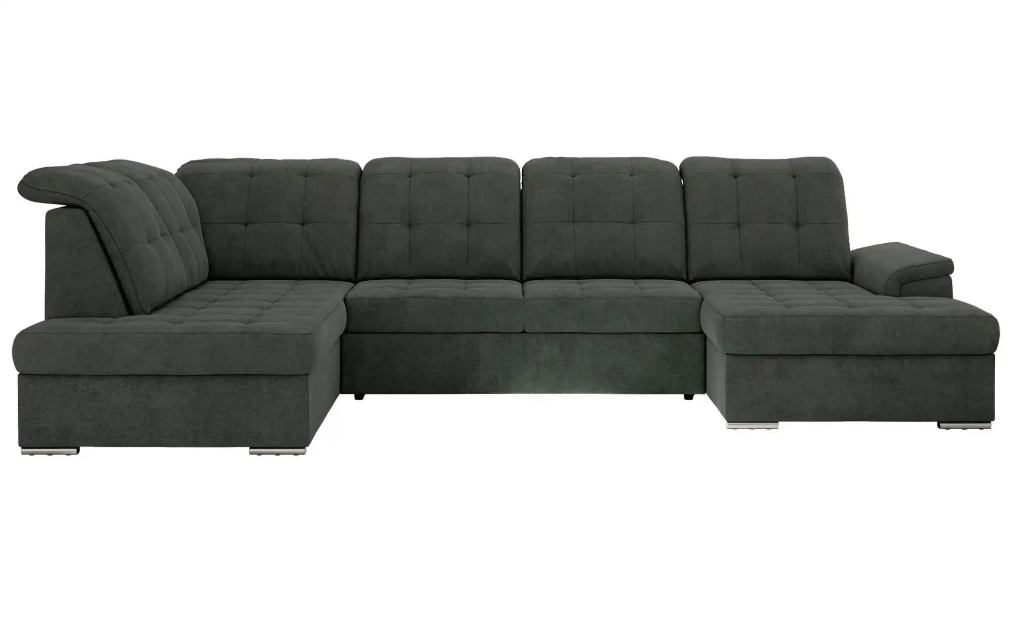 Wohnlandschaft mit Schlaffunktion Madrito  grau  Maße (cm): B: 323 H: 89 | 05904968285361