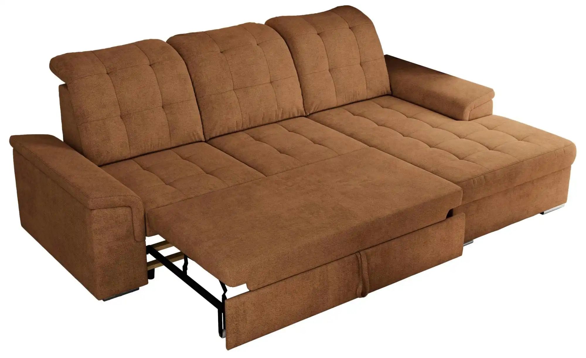 Ecksofa mit Schlaffunktion Madrito ¦ orange ¦ Maße (cm): B: 256 H: 89 Polst günstig online kaufen