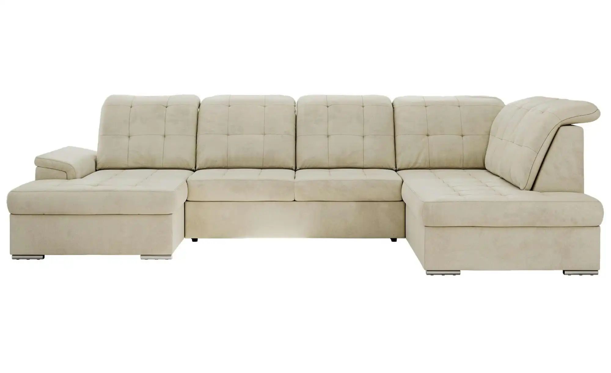 Wohnlandschaft mit Schlaffunktion Madrito  beige  Maße (cm): B: 323 H: 89 | 05904968285231