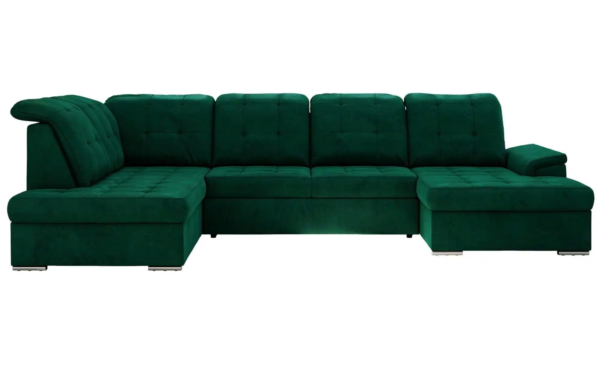 Wohnlandschaft mit Schlaffunktion Madrito ¦ grün ¦ Maße (cm): B: 323 H: 89 Polstermöbel > Sofas > Wohnlandschaften - Höffner