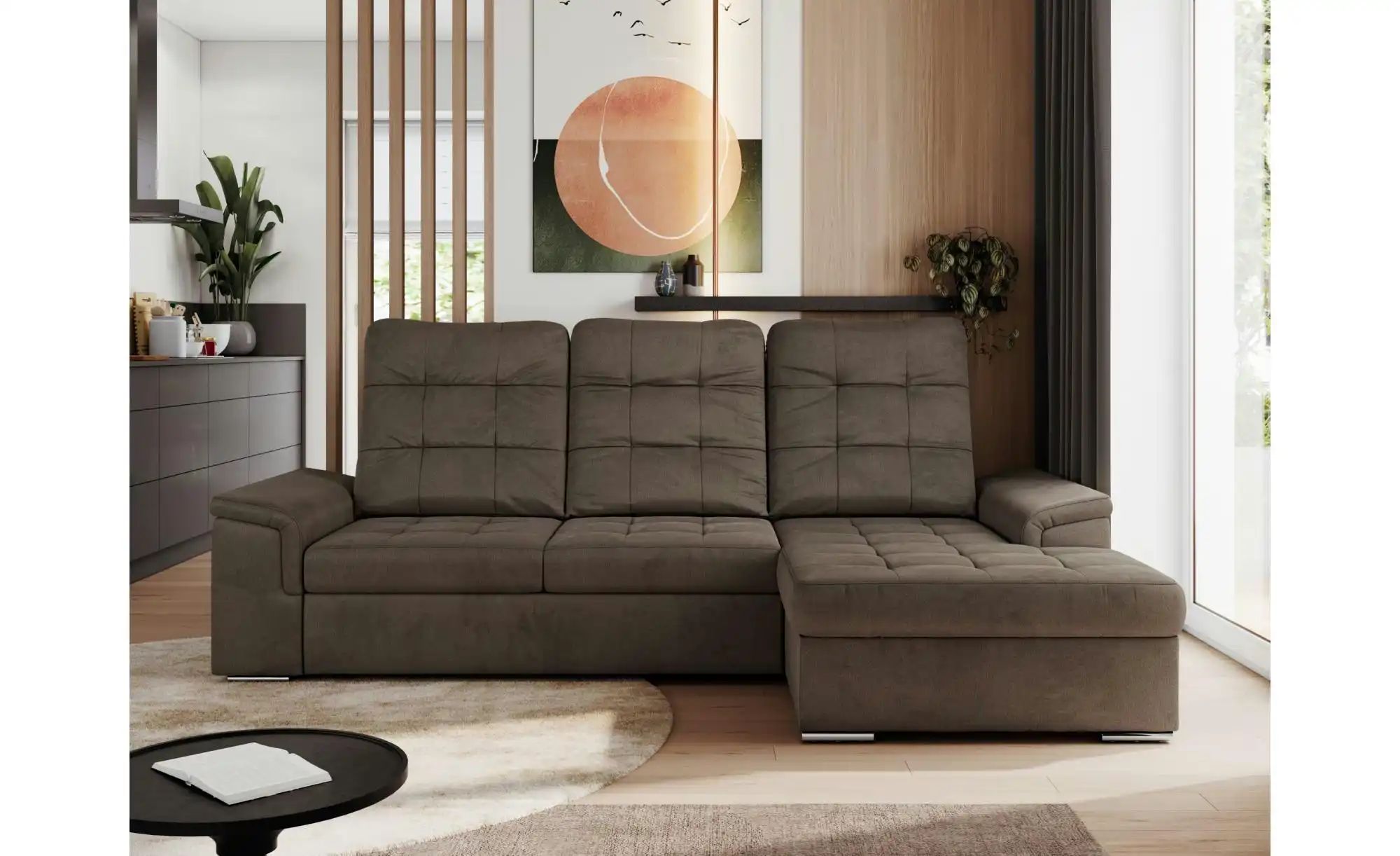 Ecksofa mit Schlaffunktion Madrito ¦ braun ¦ Maße (cm): B: 256 H: 89 Polste günstig online kaufen