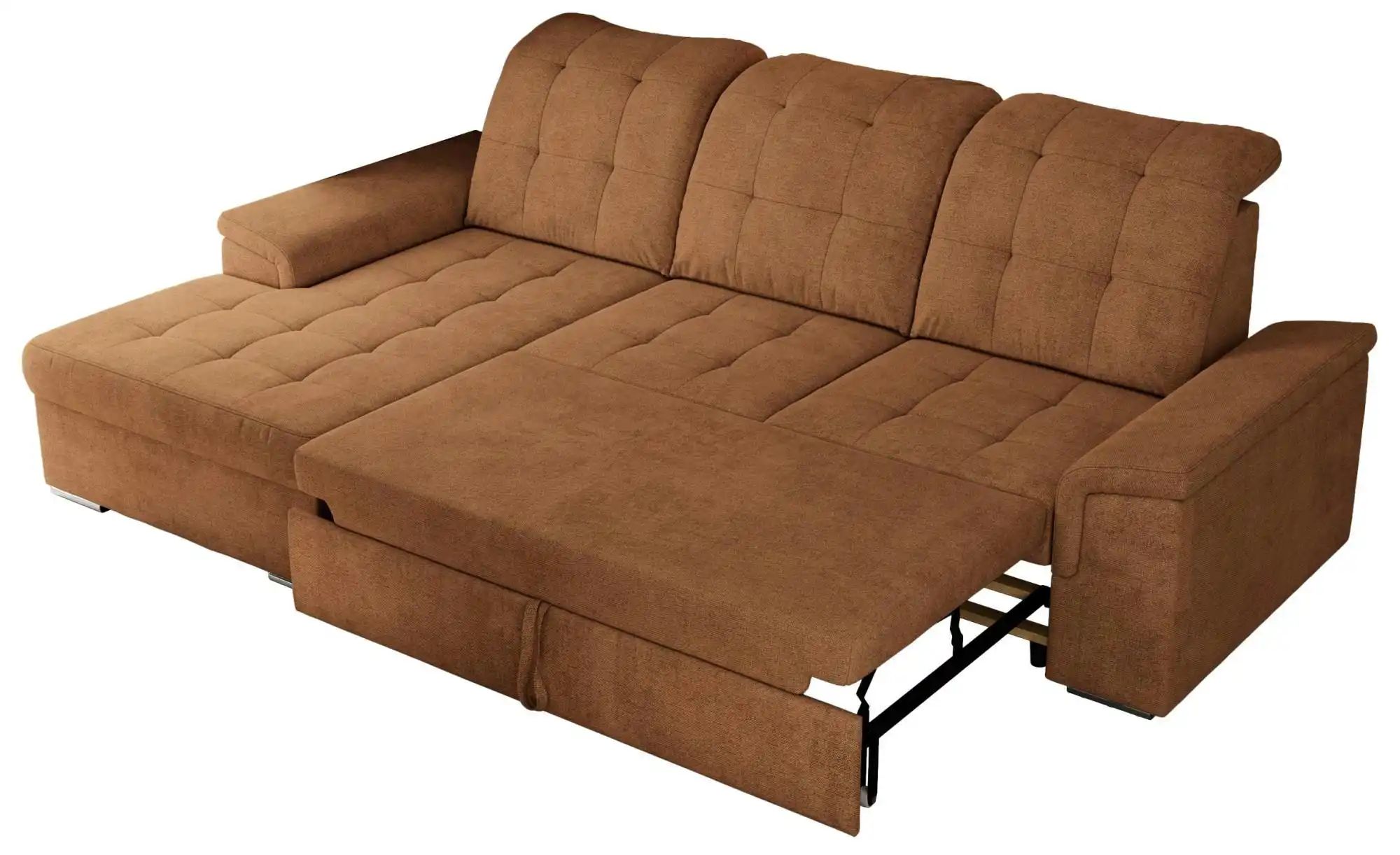 Thumbnail - Ecksofa mit Schlaffunktion Madrito ¦ orange ¦ Maße (cm): B: 256 H: 89 Polstermöbel > Sofas > Ecksofas - Höffner