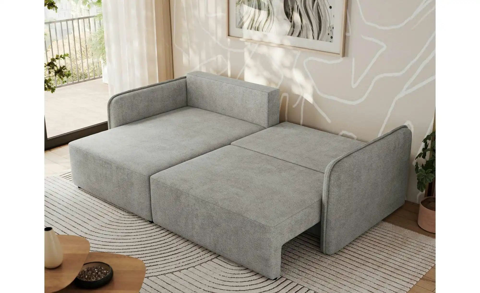 Ecksofa mit Schlaffunktion Mesto ¦ grau ¦ Maße (cm): B: 227 H: 93 Polstermö günstig online kaufen