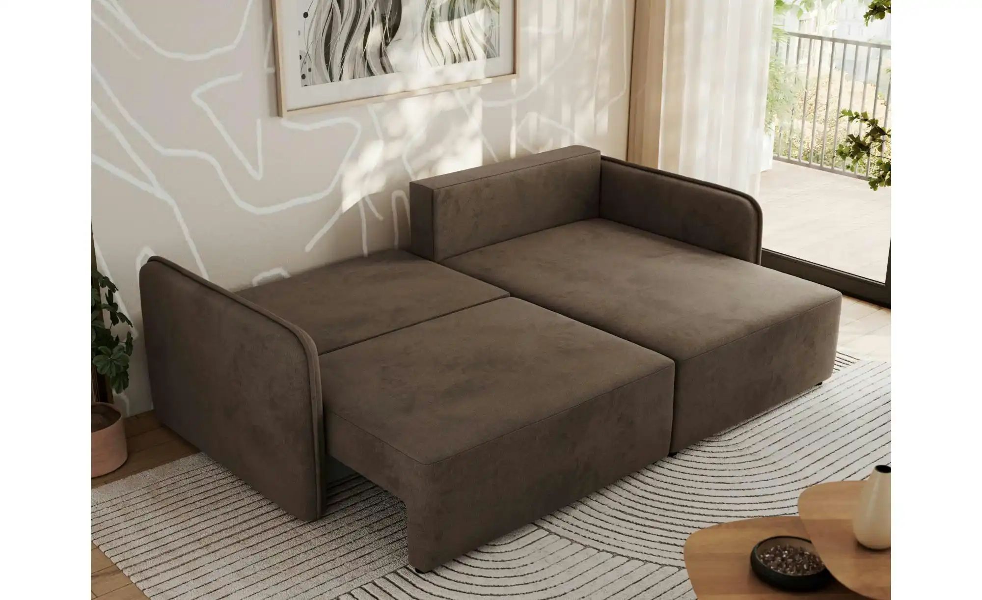 Thumbnail - Ecksofa mit Schlaffunktion Mesto ¦ braun ¦ Maße (cm): B: 227 H: 93 Polstermöbel > Sofas > 3-Sitzer - Höffner