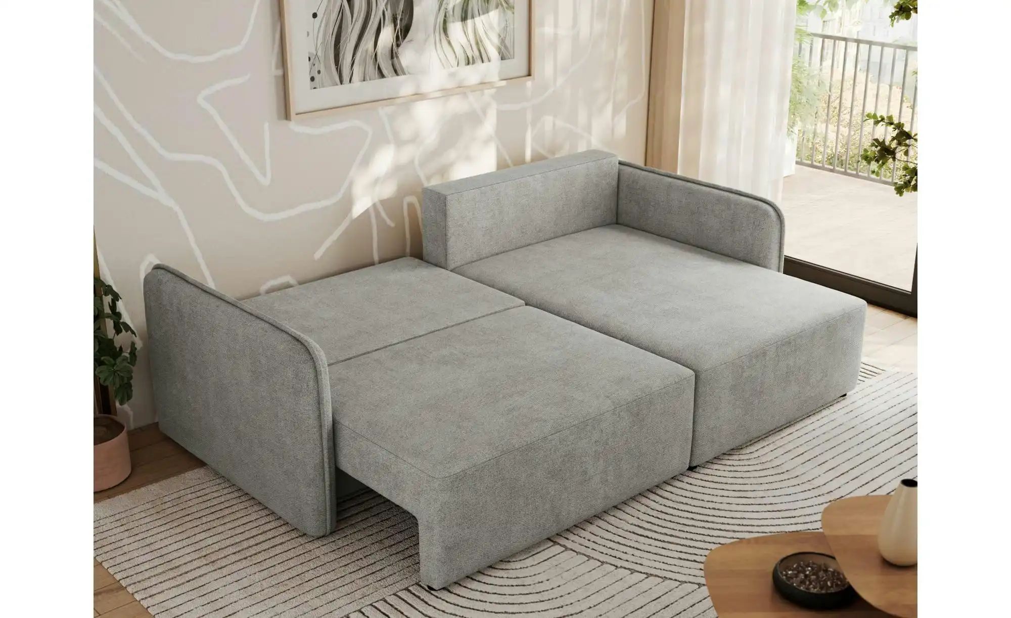 Ecksofa Hellgrau   ¦ grau ¦ Maße (cm): B: 227 H: 93 Polstermöbel > Sofas > günstig online kaufen