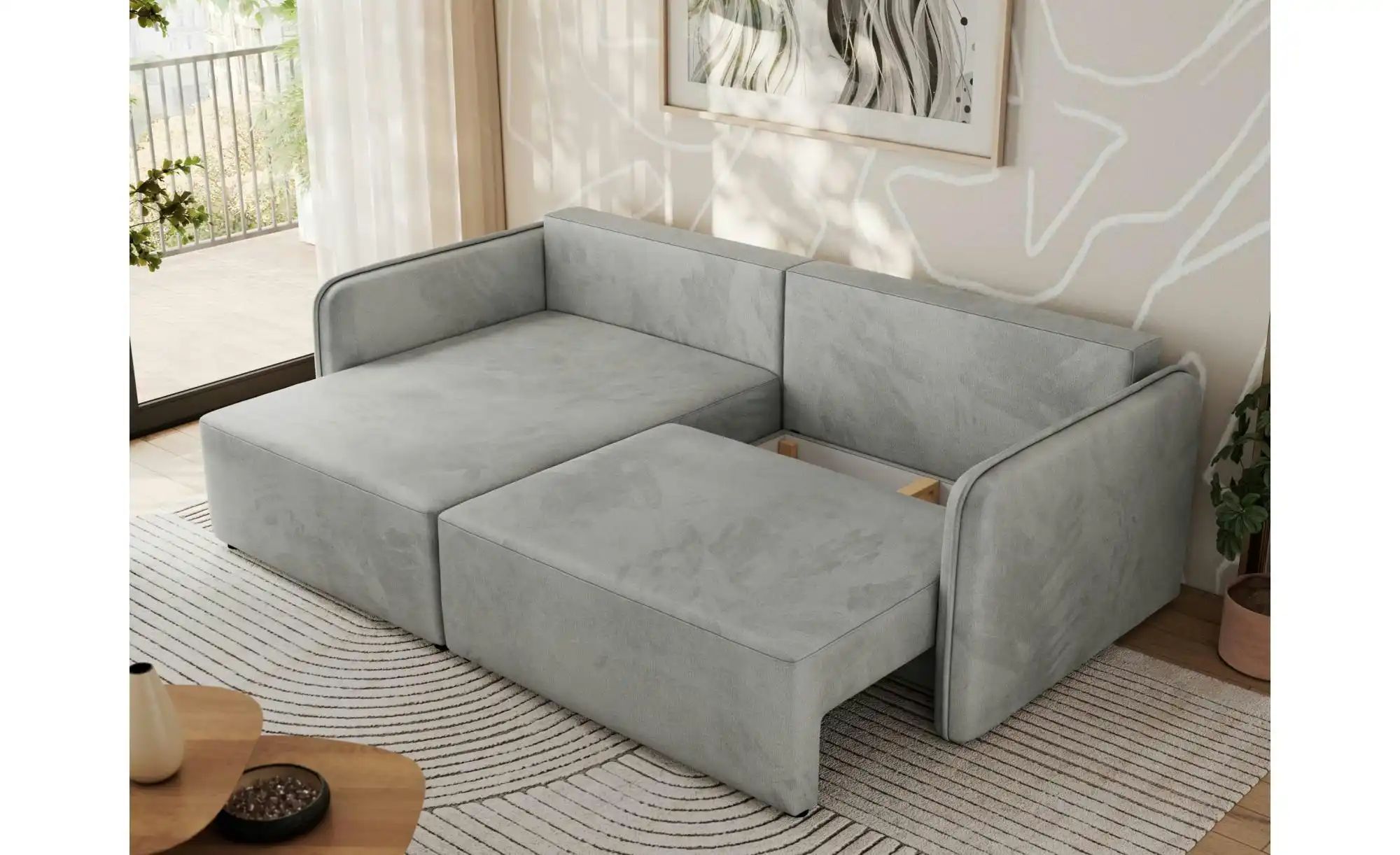 Thumbnail - Ecksofa mit Schlaffunktion Mesto ¦ grau ¦ Maße (cm): B: 227 H: 93 Polstermöbel > Sofas > 3-Sitzer - Höffner