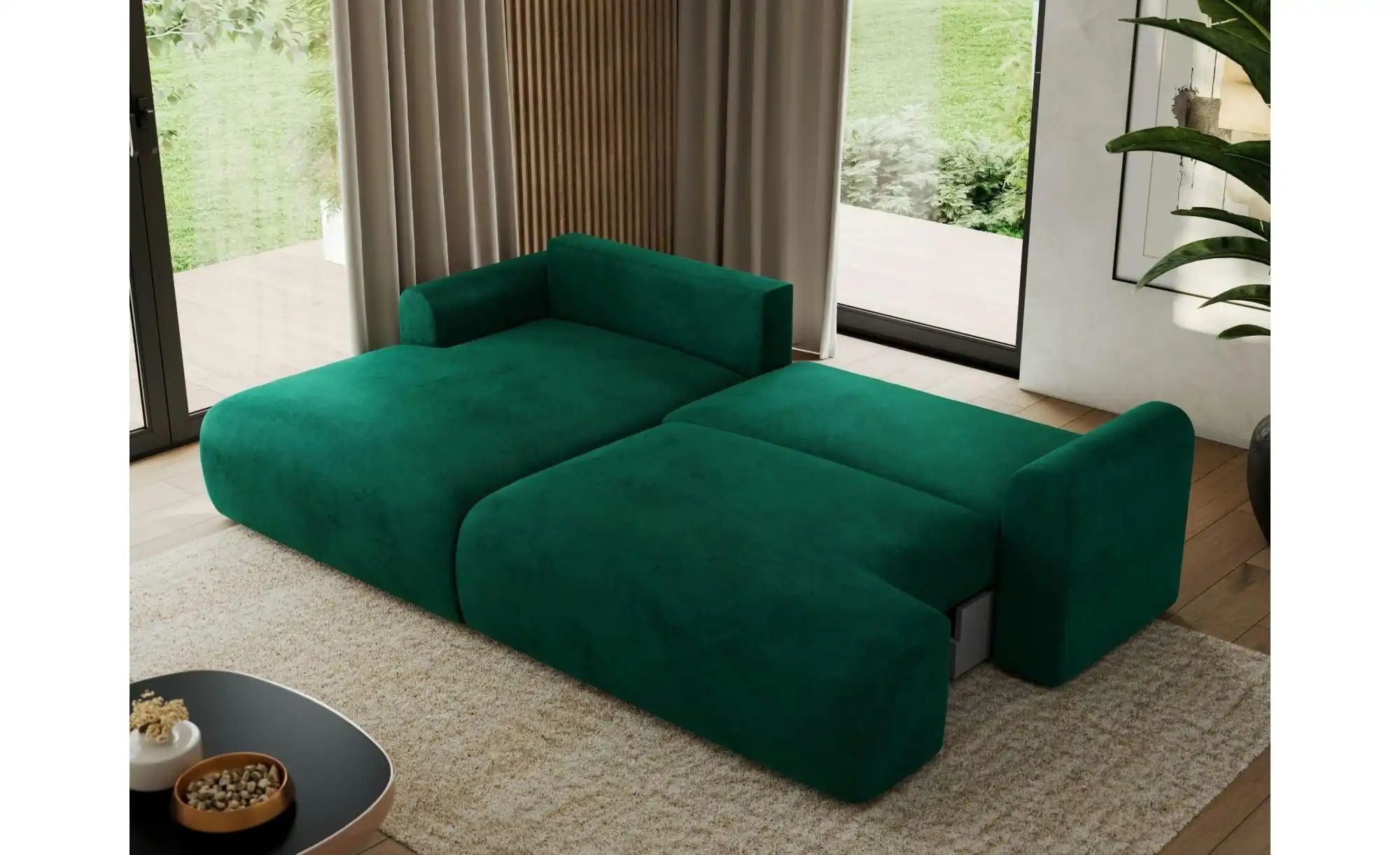 Ecksofa mit Schlaffunktion Tono ¦ grün ¦ Maße (cm): B: 260 H: 95 Polstermöb günstig online kaufen