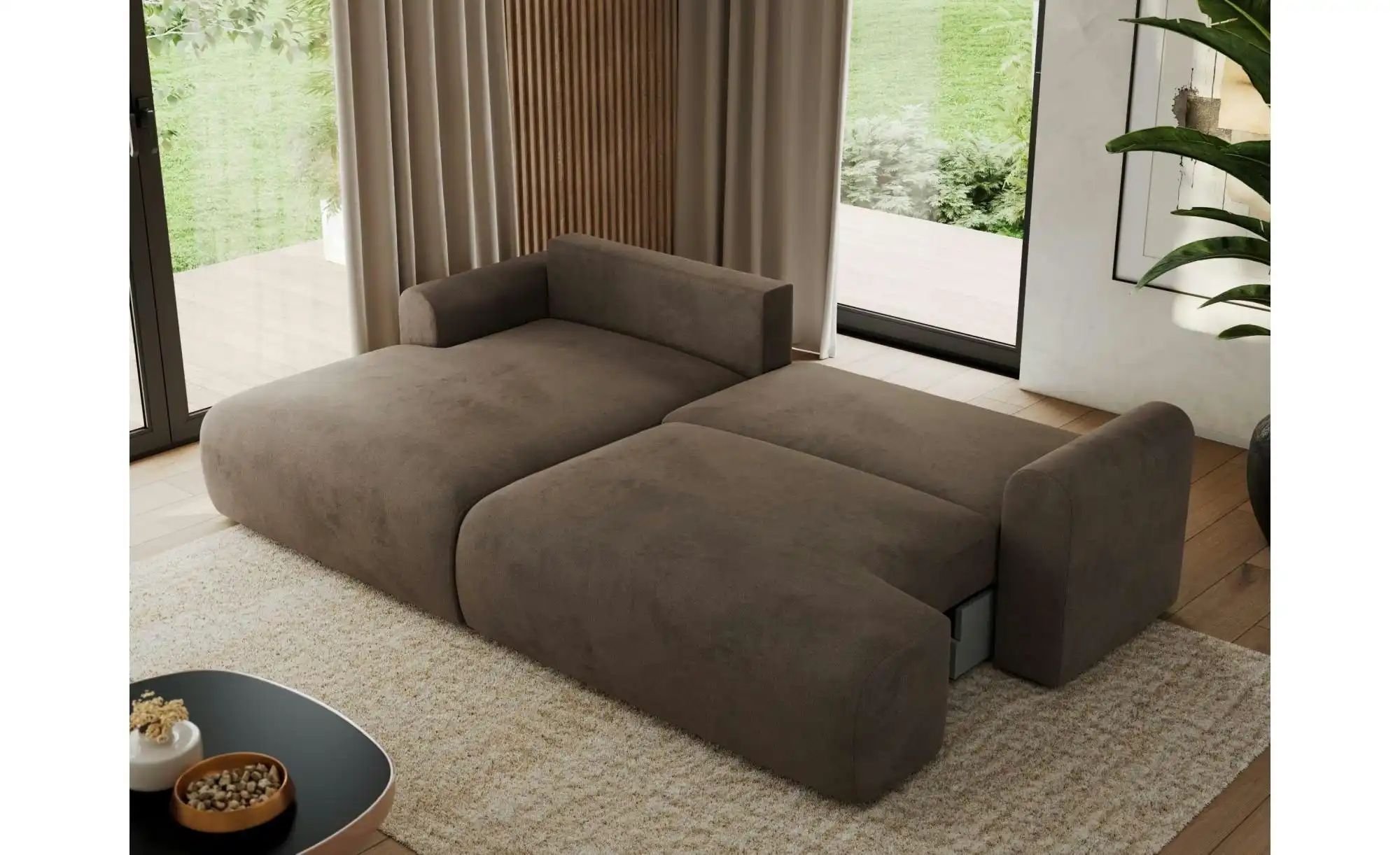 Thumbnail - Ecksofa mit Schlaffunktion Tono ¦ braun ¦ Maße (cm): B: 260 H: 95 Polstermöbel > Sofas > 3-Sitzer - Höffner