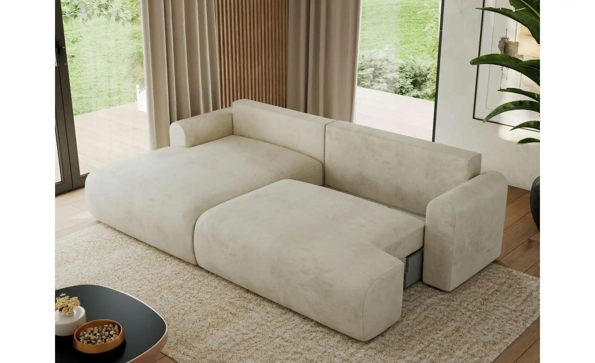 Thumbnail - Ecksofa mit Schlaffunktion Tono ¦ beige ¦ Maße (cm): B: 260 H: 95 Polstermöbel > Sofas > 3-Sitzer - Höffner