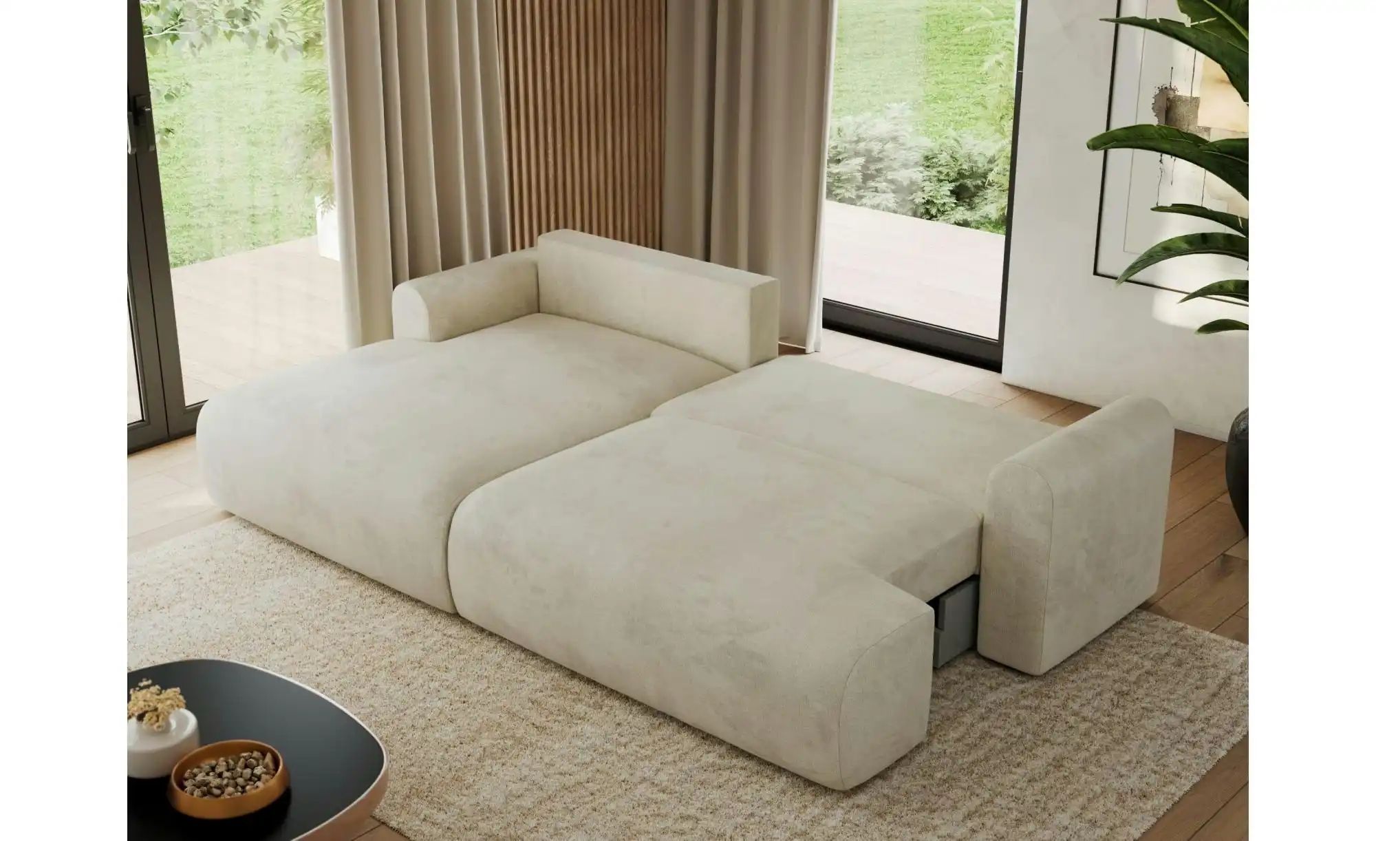 Thumbnail - Ecksofa mit Schlaffunktion Tono ¦ beige ¦ Maße (cm): B: 260 H: 95 Polstermöbel > Sofas > 3-Sitzer - Höffner