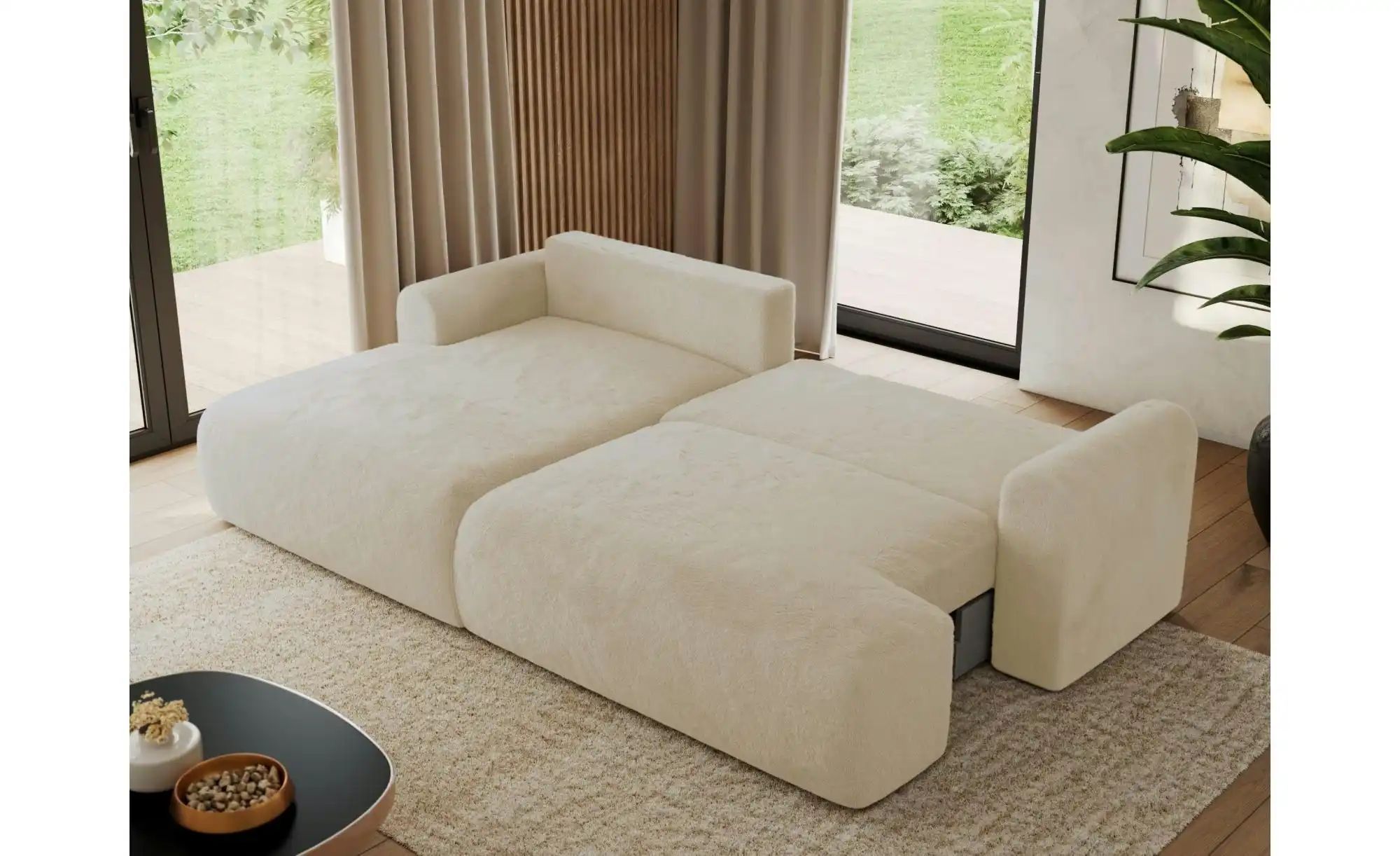 Thumbnail - Ecksofa mit Schlaffunktion Tono ¦ creme ¦ Maße (cm): B: 260 H: 95 Polstermöbel > Sofas > Ecksofas - Höffner