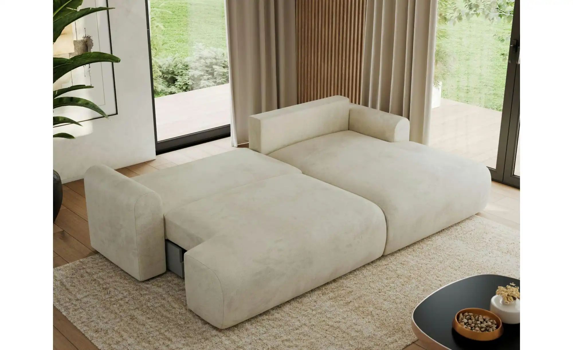 Ecksofa mit Schlaffunktion Tono ¦ beige ¦ Maße (cm): B: 260 H: 95 Polstermö günstig online kaufen