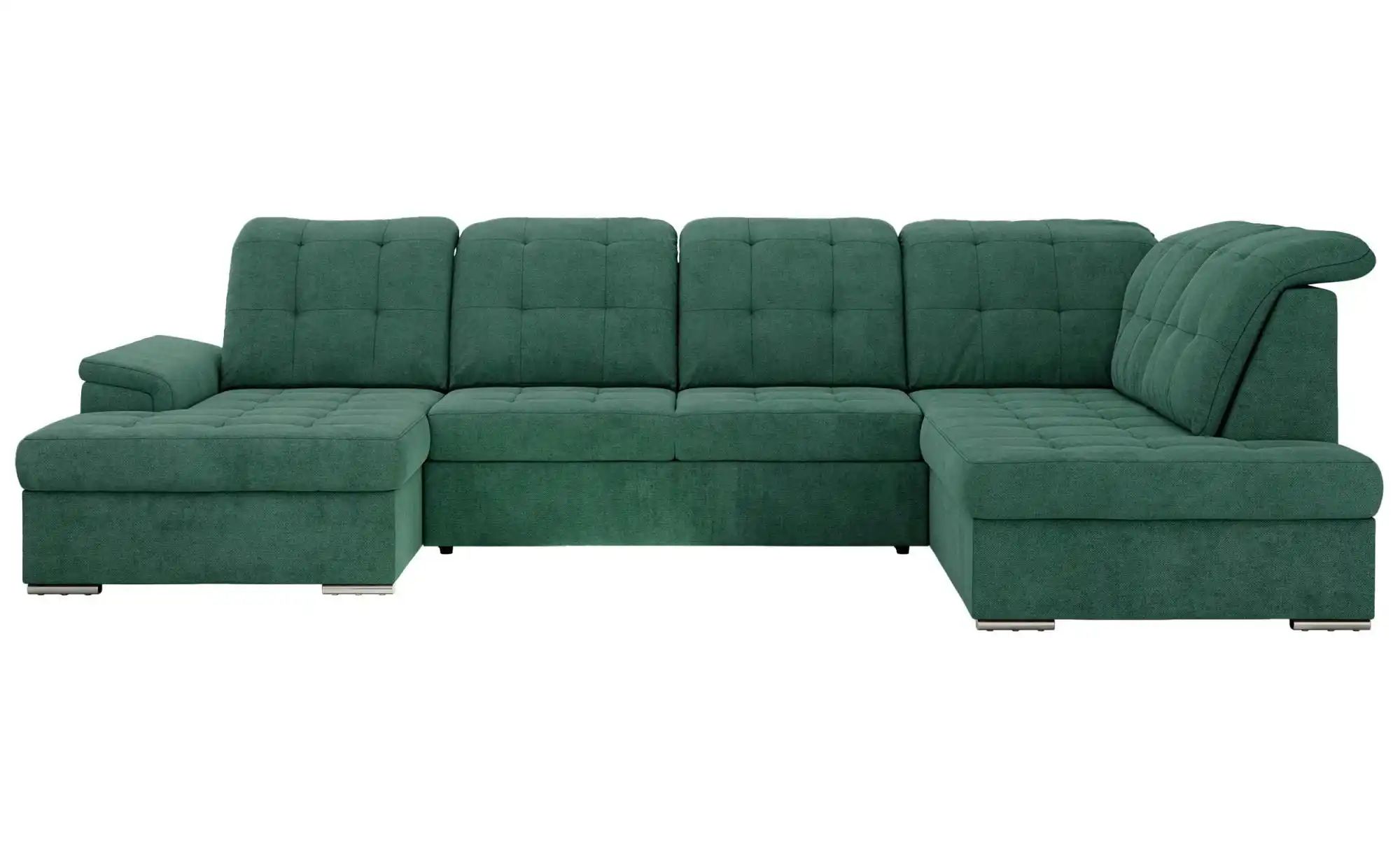 Wohnlandschaft mit Schlaffunktion Madrito ¦ grün ¦ Maße (cm): B: 323 H: 89 Polstermöbel > Sofas > Wohnlandschaften - Höffner