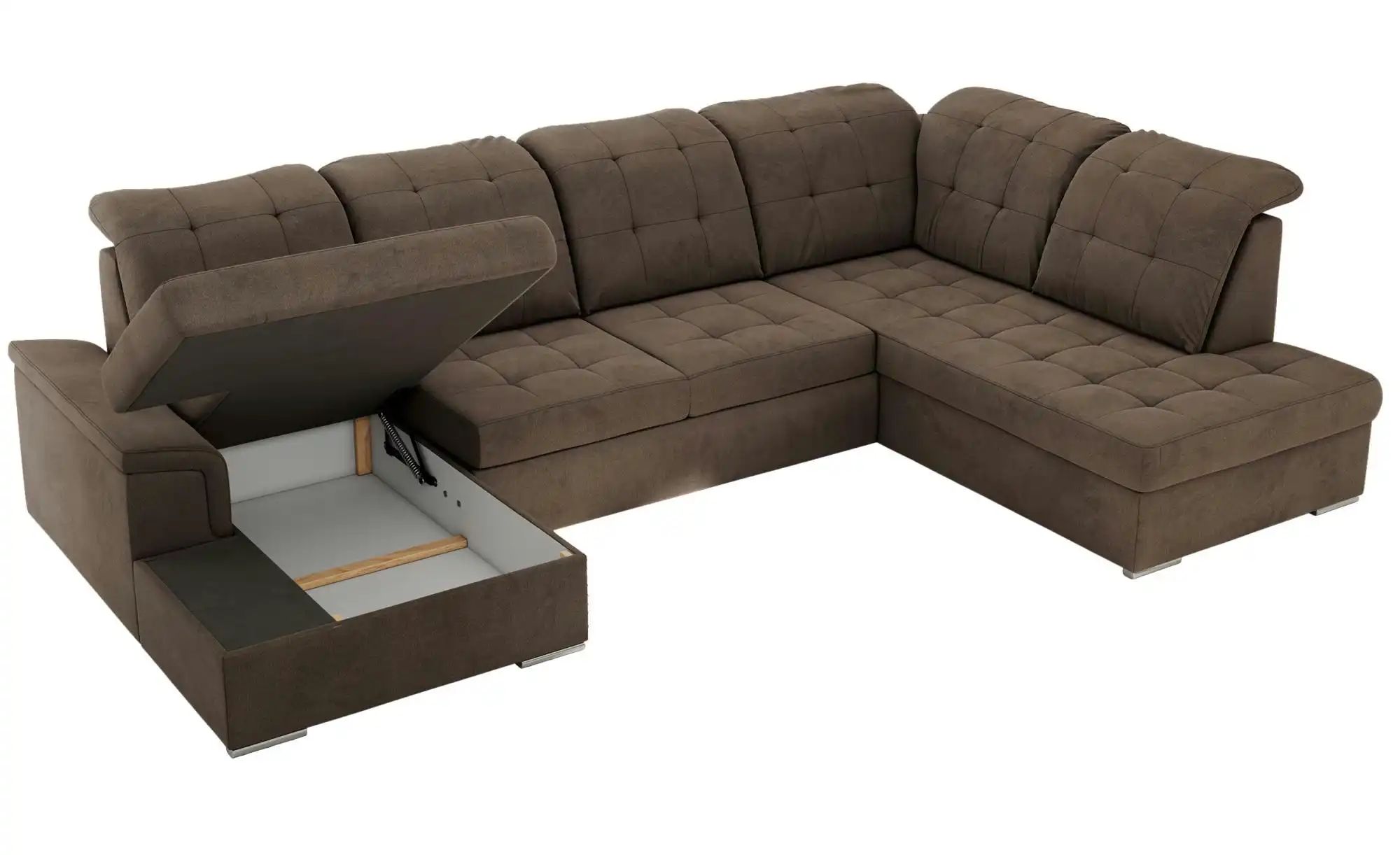 Thumbnail - Wohnlandschaft mit Schlaffunktion Madrito ¦ braun ¦ Maße (cm): B: 323 H: 89 Polstermöbel > Sofas > Wohnlandschaften - Hö...