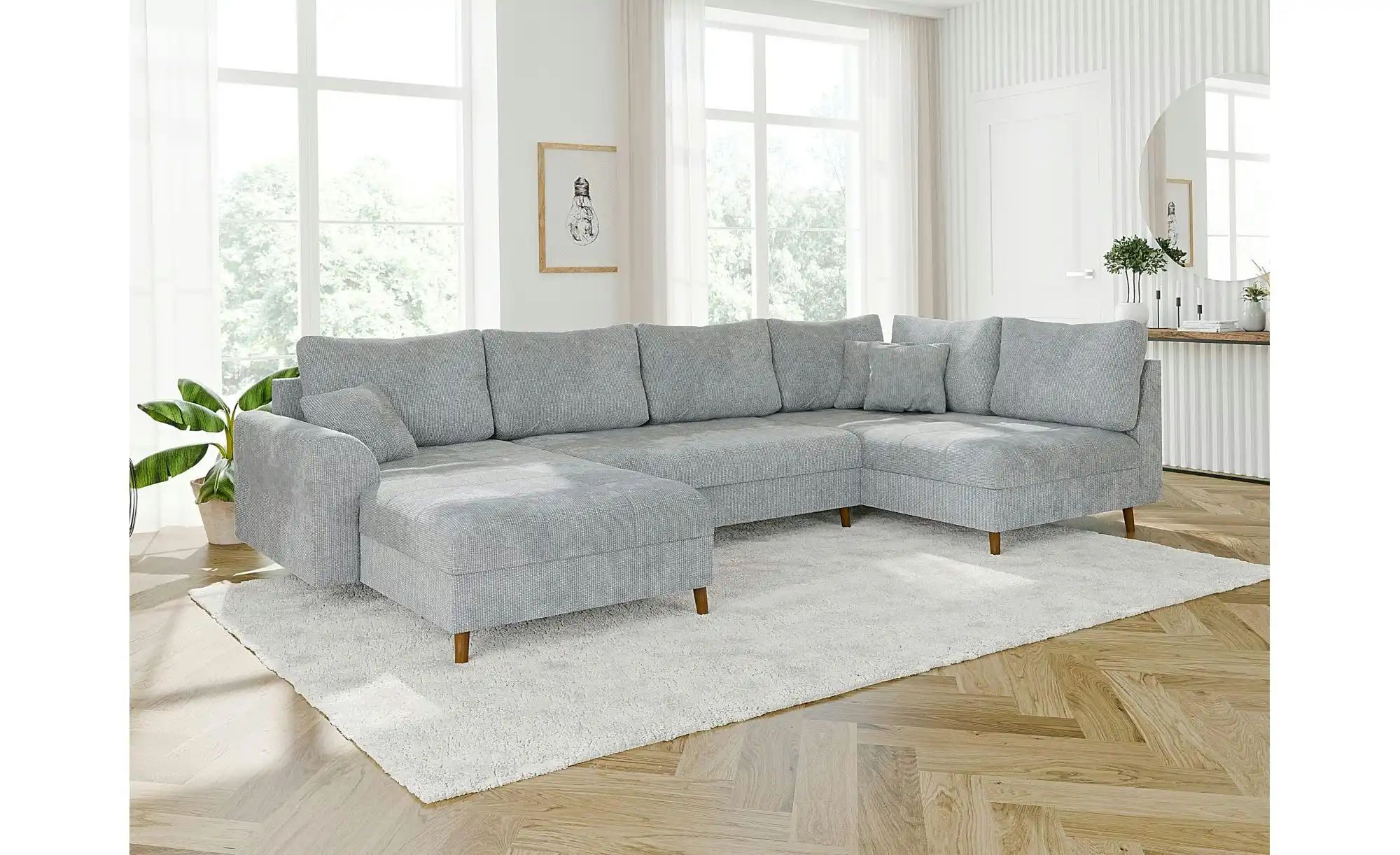 Wohnlandschaft  Trygve ¦ grau ¦ Maße (cm): B: 310 H: 81 Polstermöbel > Sofa günstig online kaufen