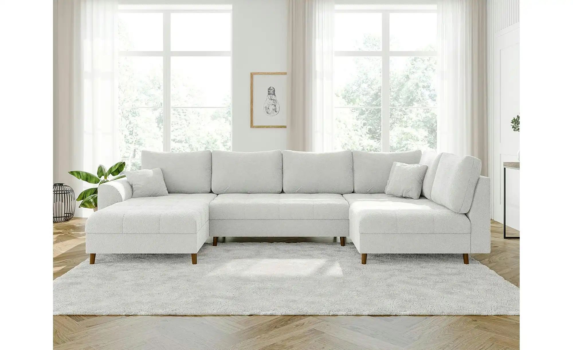Wohnlandschaft  Lars ¦ weiß ¦ Maße (cm): B: 310 H: 81 Polstermöbel > Sofas günstig online kaufen