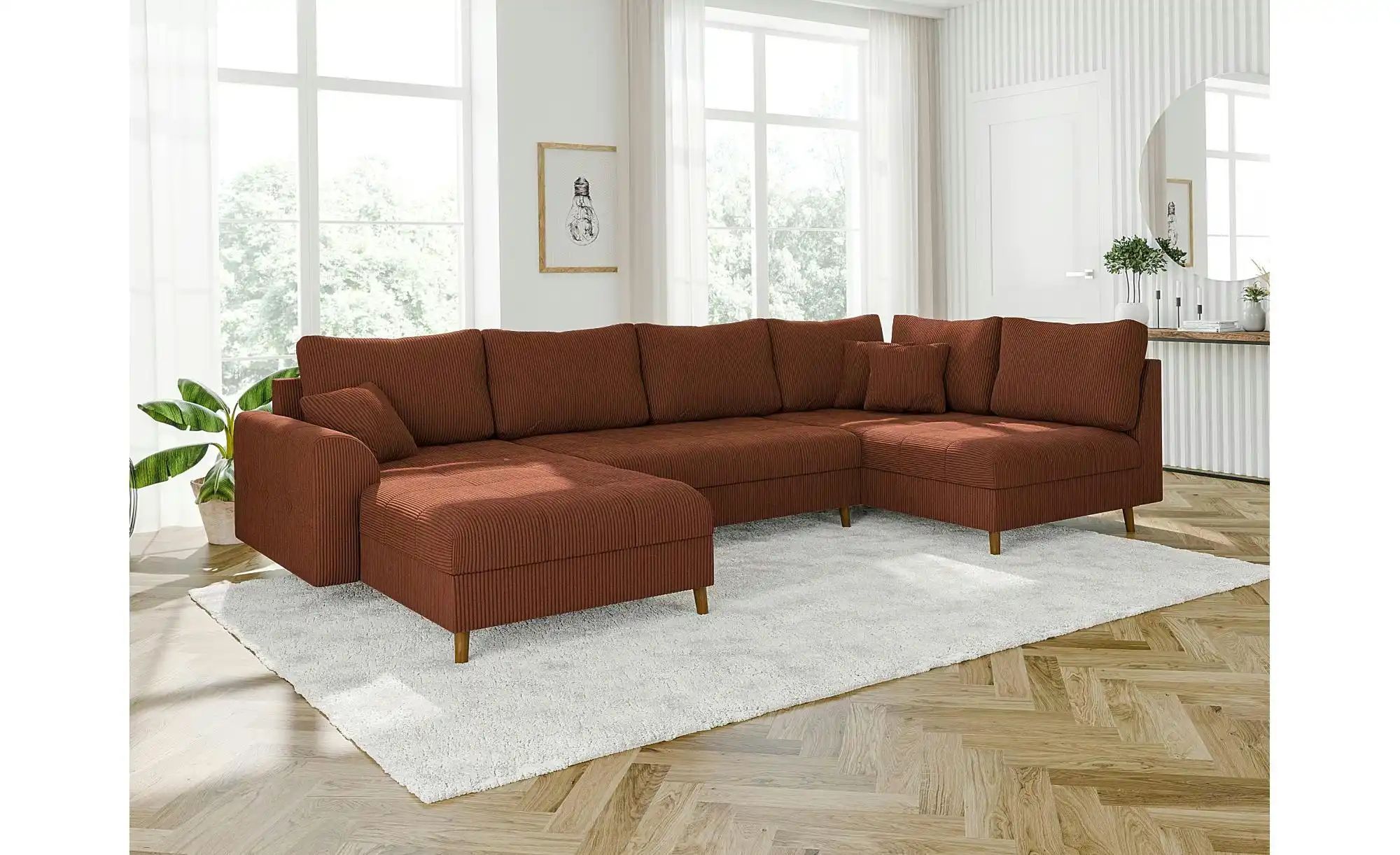 Wohnlandschaft  Maya ¦ rot ¦ Maße (cm): B: 310 H: 81 Polstermöbel > Sofas > günstig online kaufen